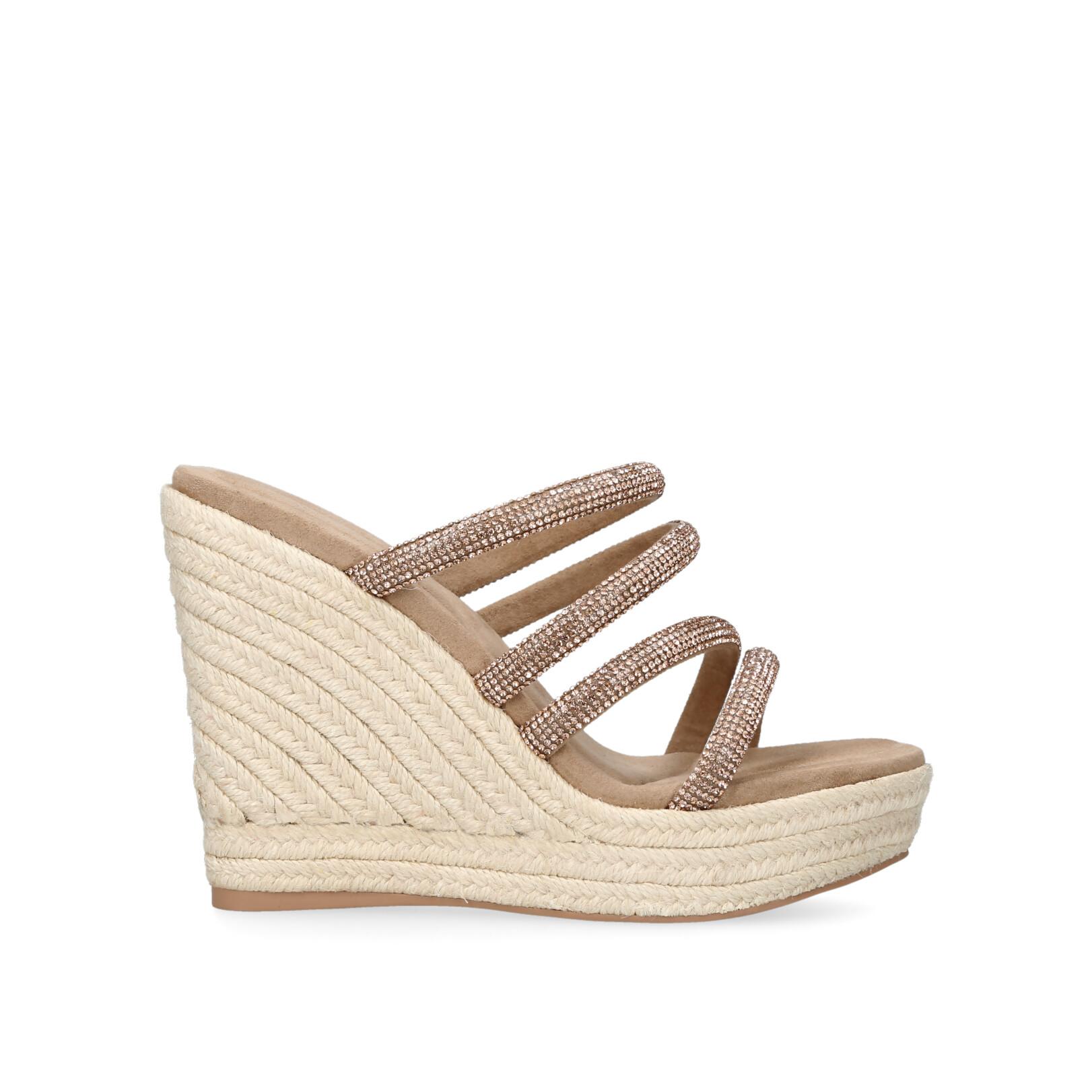 Carvela sparkle wedge heel sandals sale tan