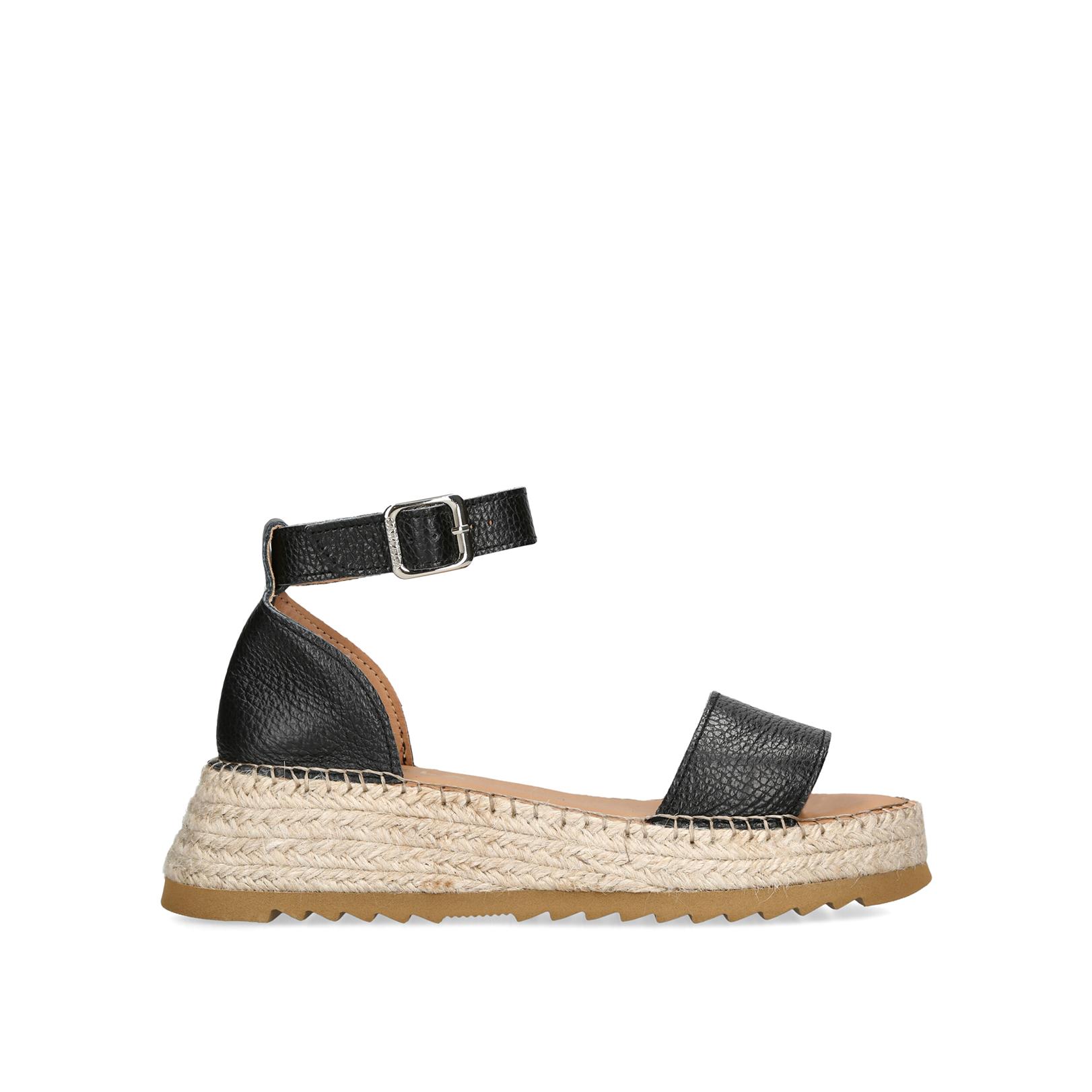 Carvela black shop wedge sandals