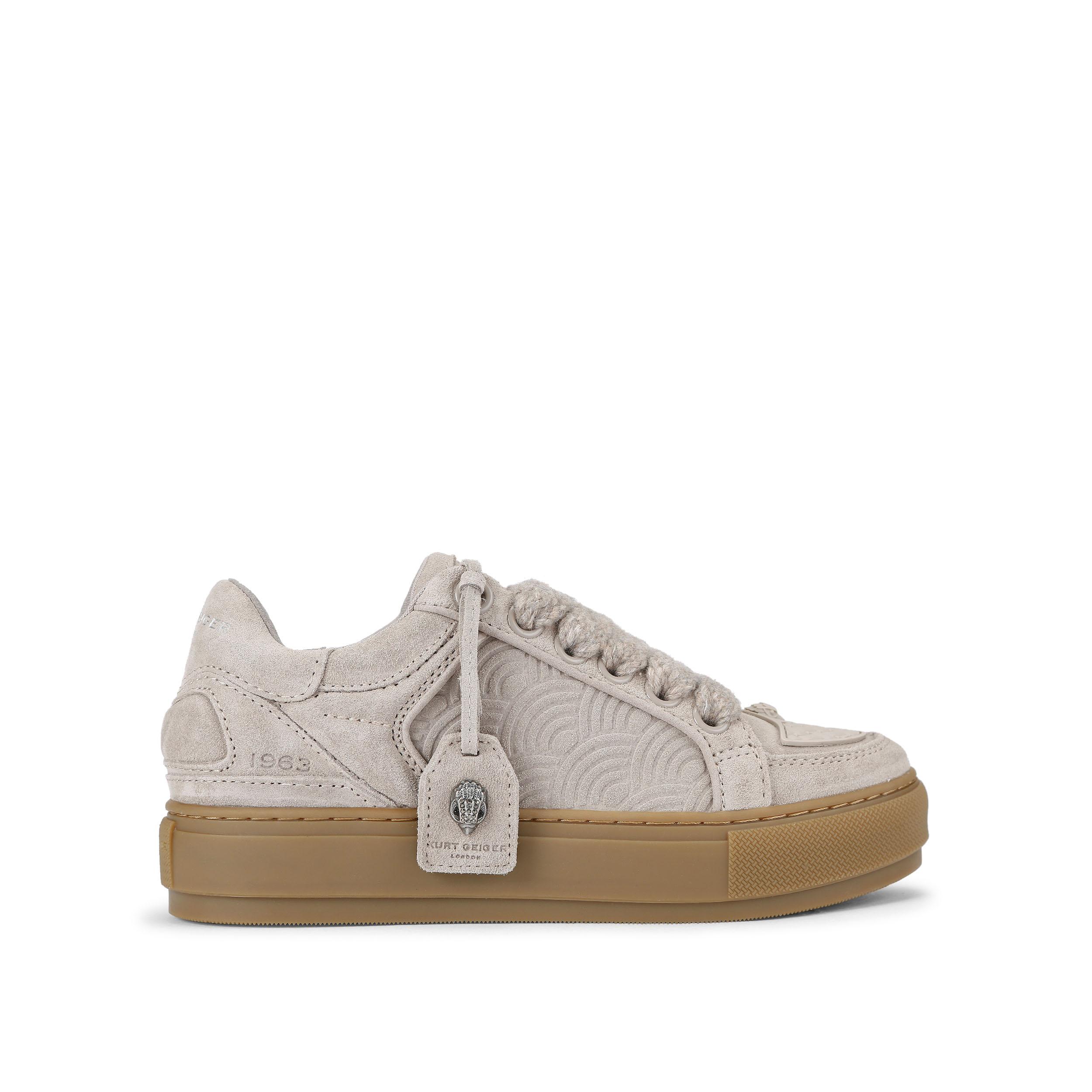 KURT GEIGER Men\'s Southbank Tag Gray Suade Sneakers size EU43.5/US 10.5 SOUTHBANK TAG SNEAKER Light Grey Suede Leather by KURT  main image 2