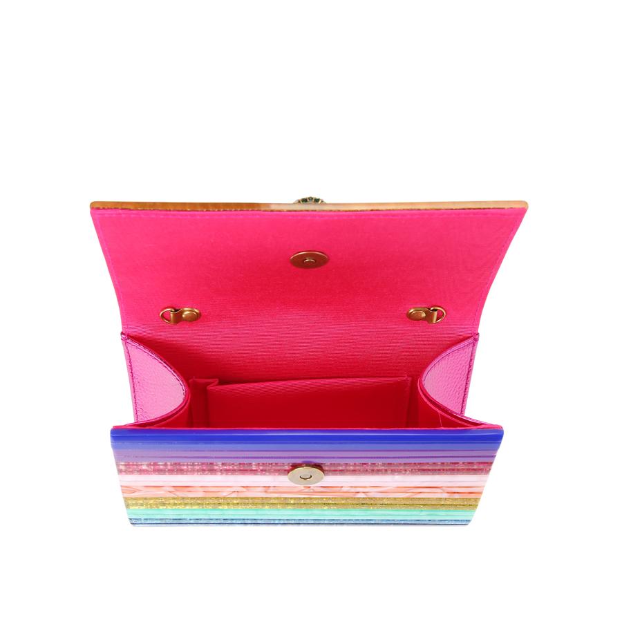 #60 GEORGIE DANCING FEET Holographic Zip Top popular Clutch Bag