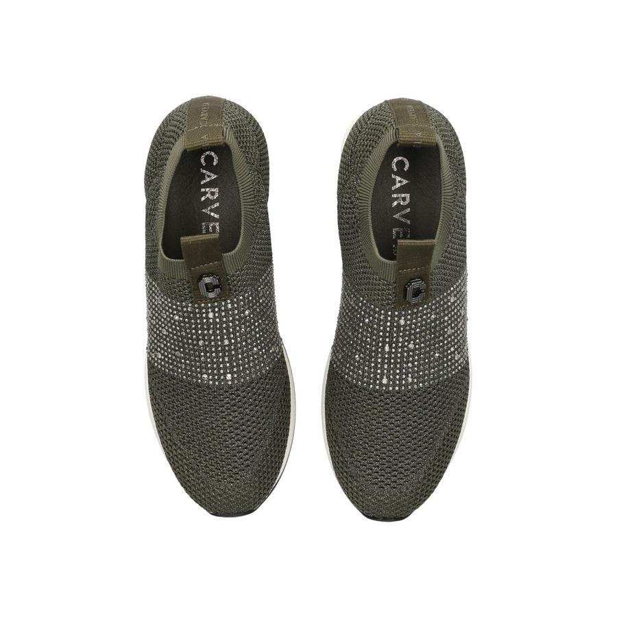 Carvela khaki trainers store