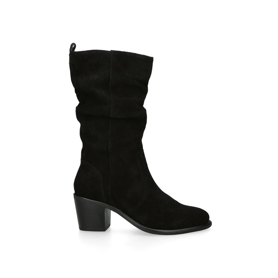 Tall black suede boots online