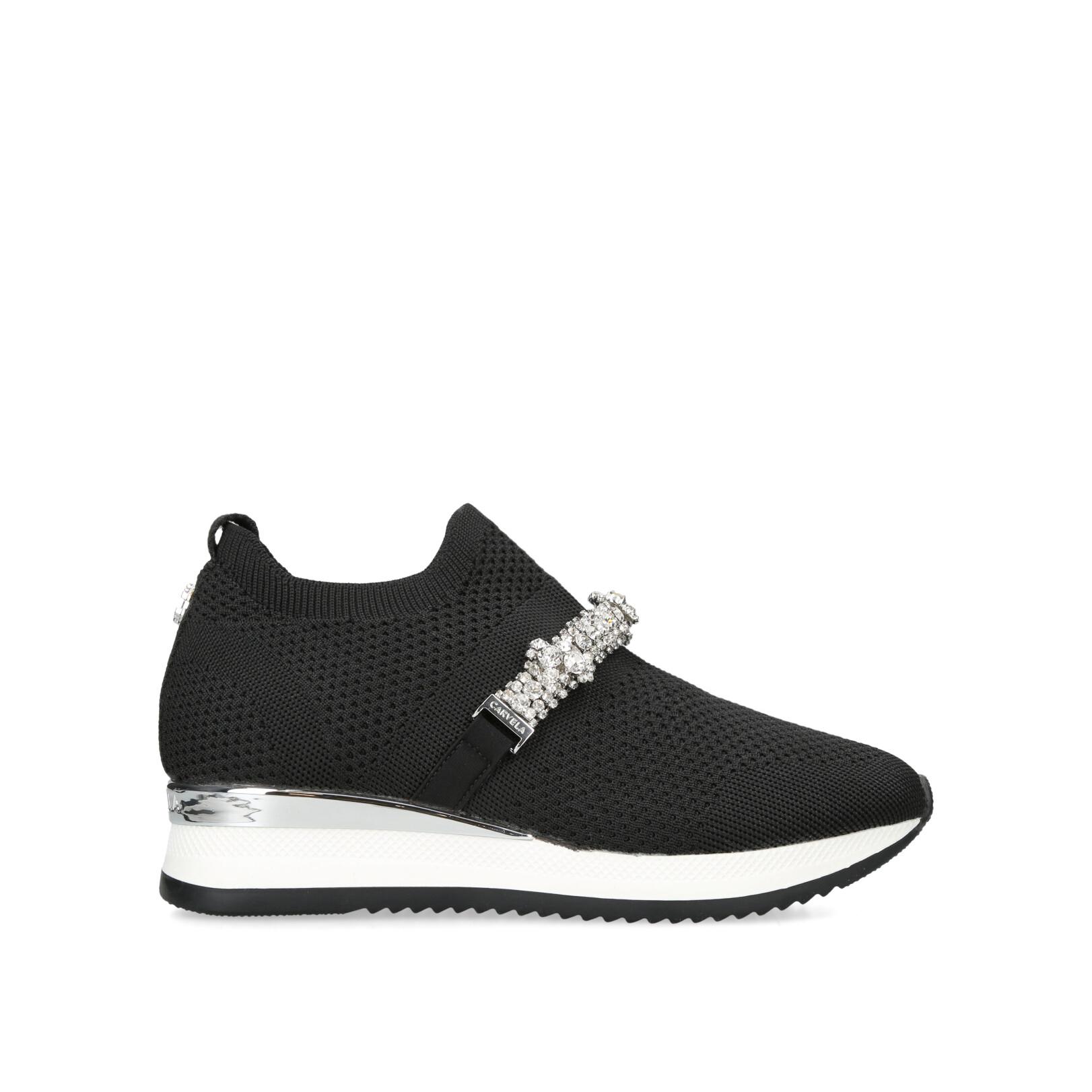 Carvela justified clearance trainers black