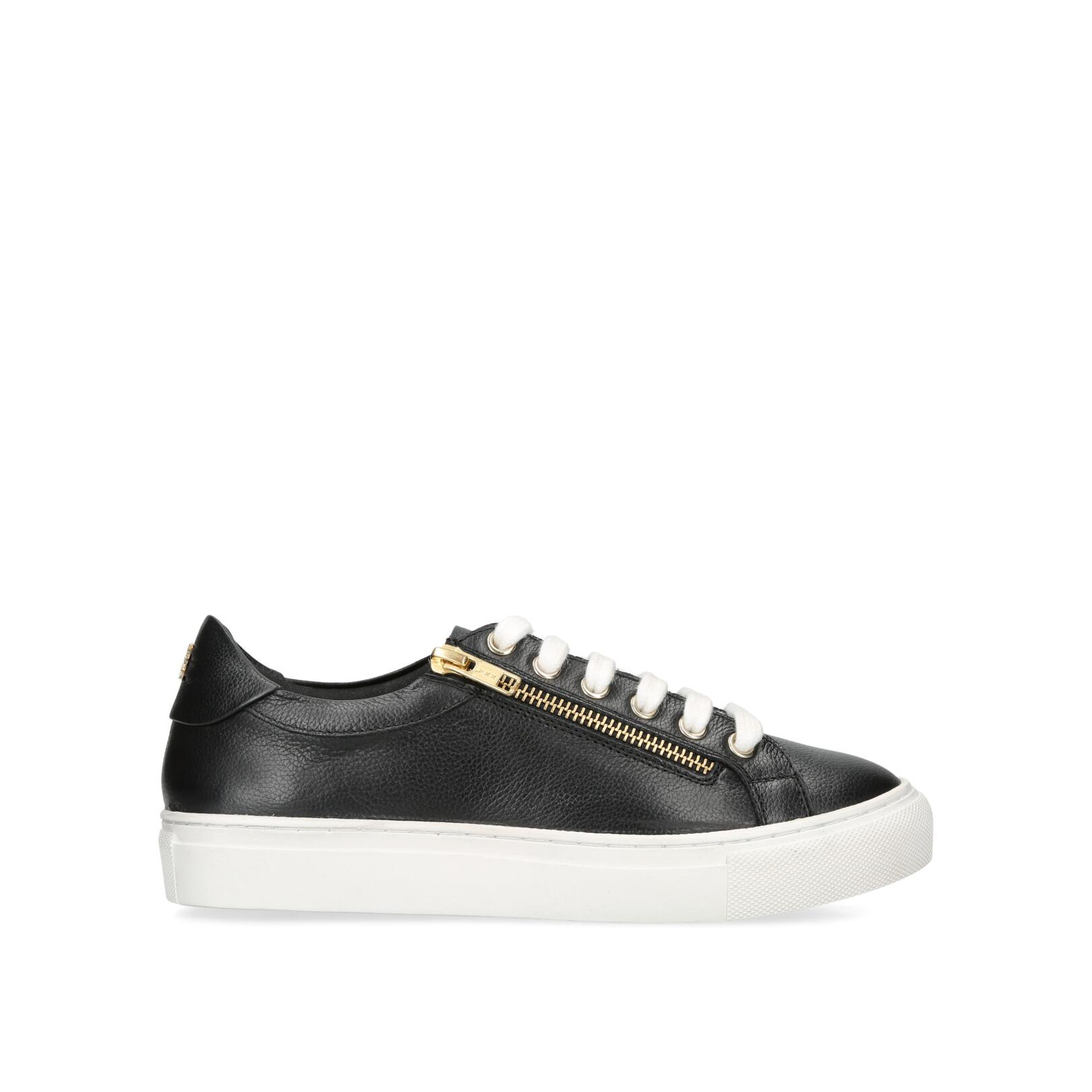 Kurt geiger black and gold trainers hot sale