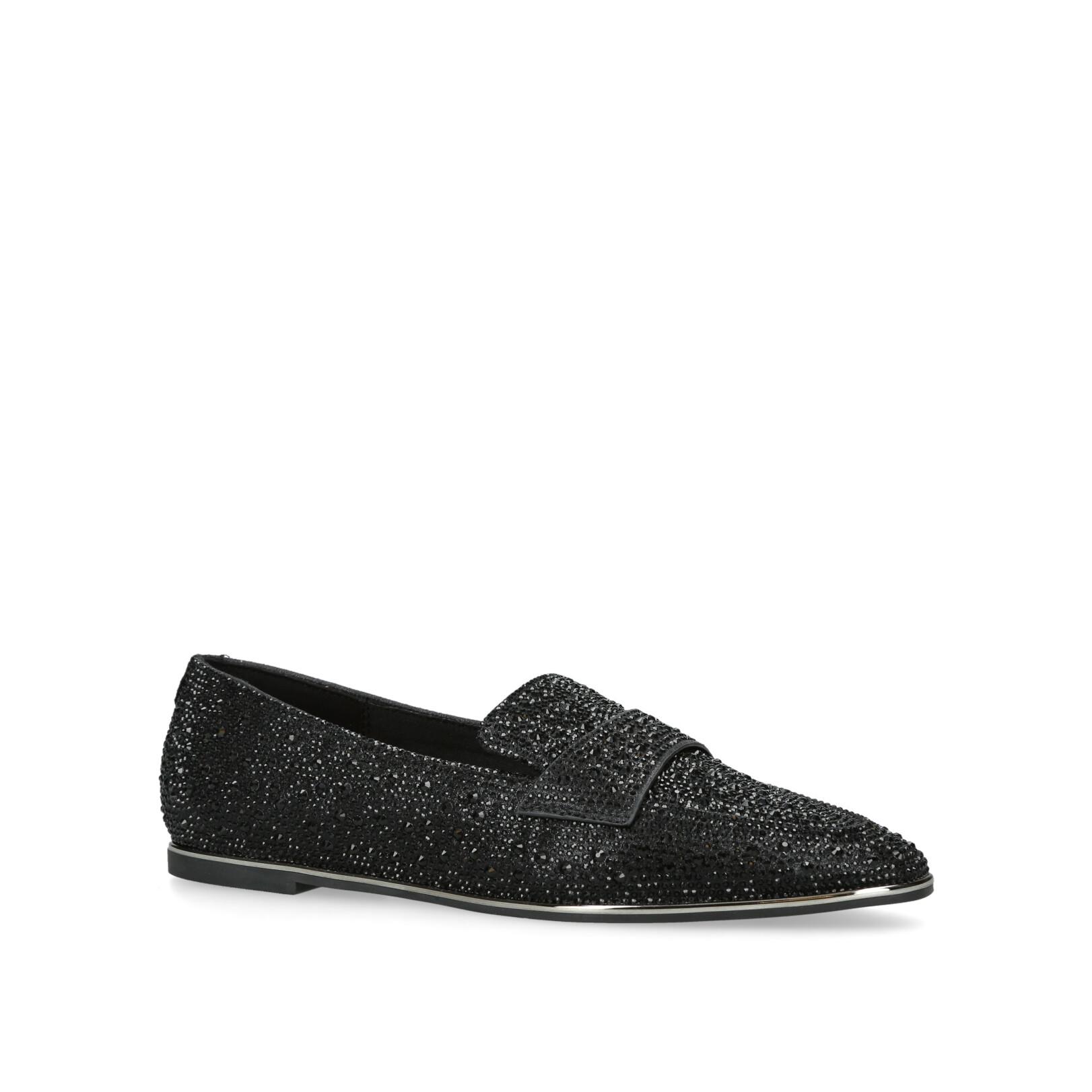 Black 2024 glitter loafers