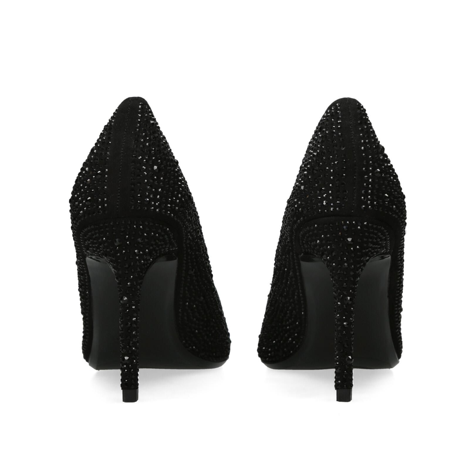 Black studded court shoes best sale