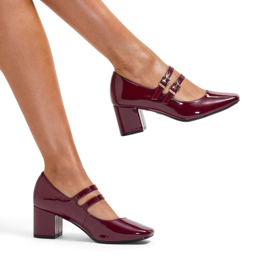 Escarpins Carvela Rouge Verni à Lanières - Pointure 7 UK - Talon 6 Cm - Occasion