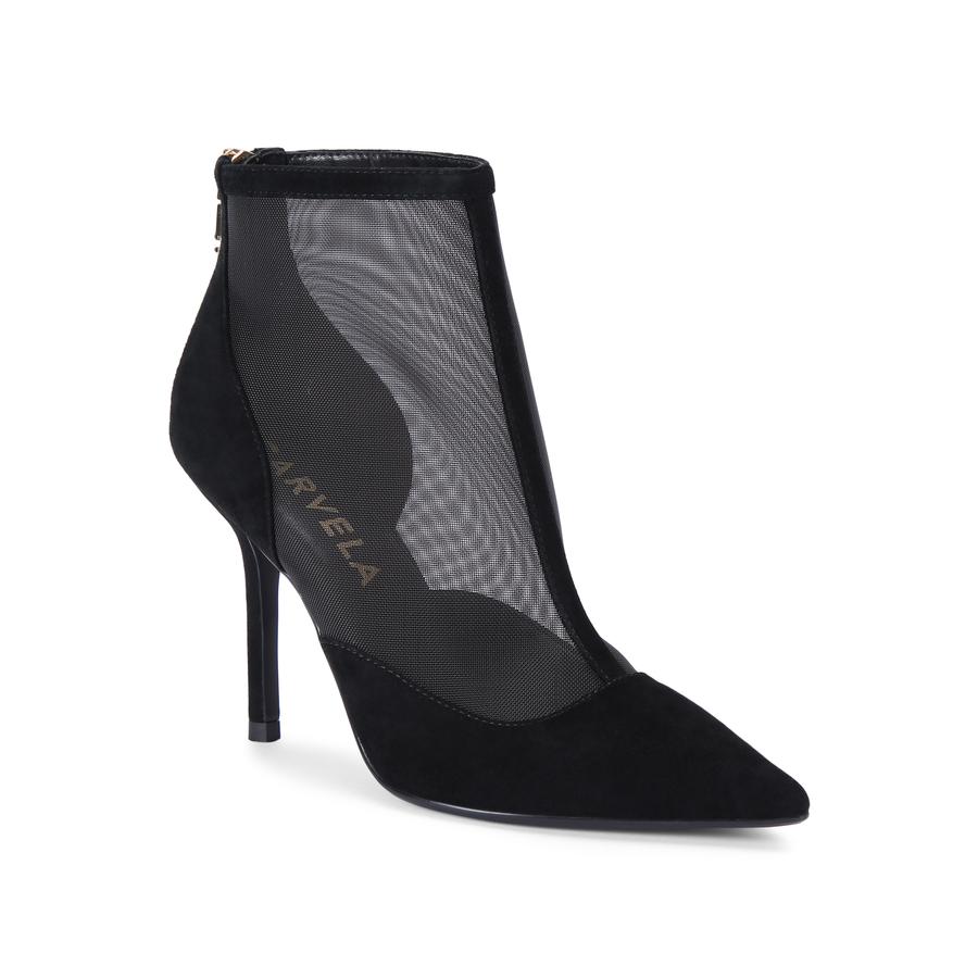 Black mesh booties hotsell