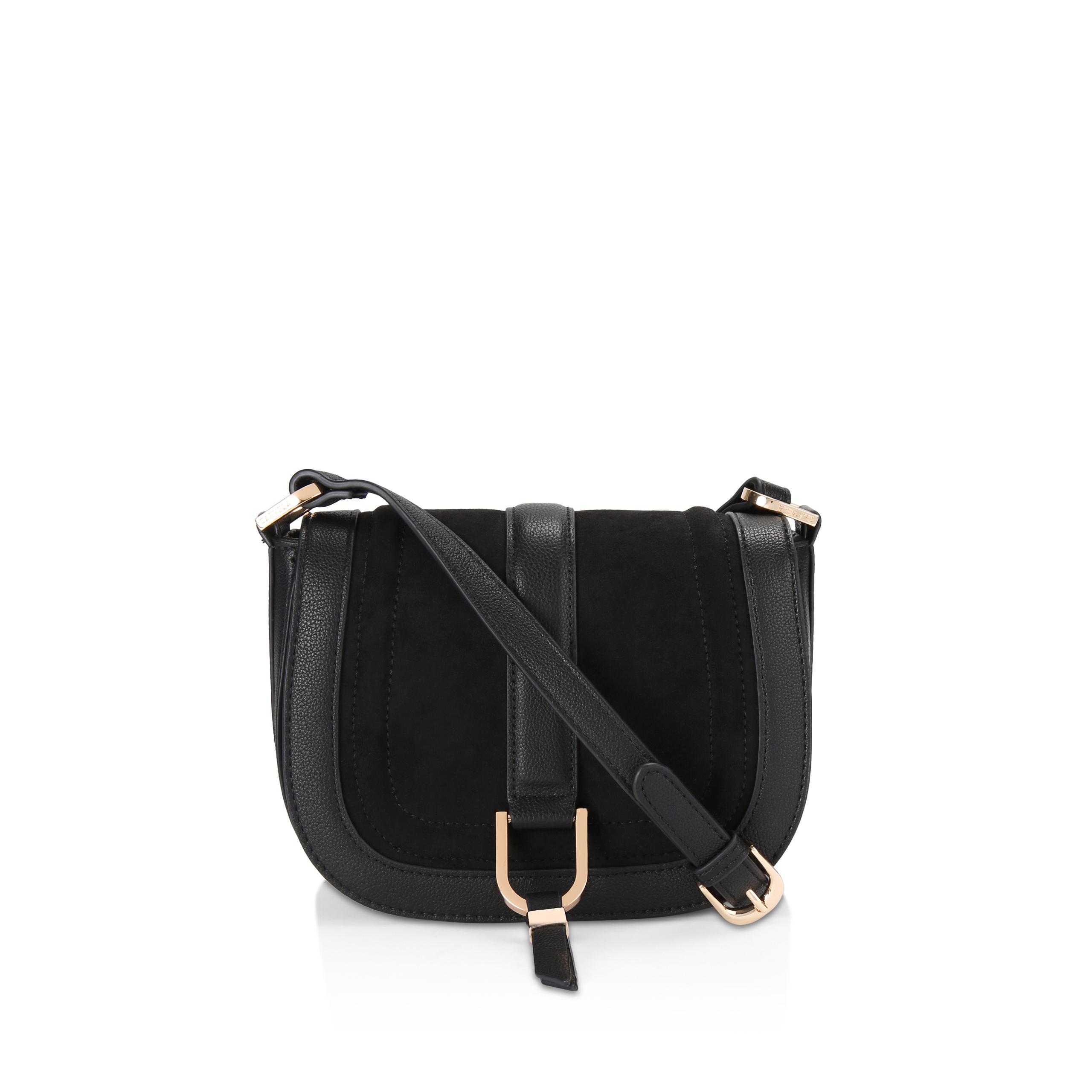 Black suede saddle bag hotsell