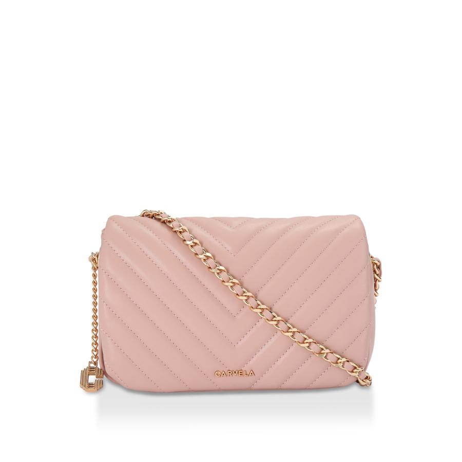Lola Mae Quilted Crossbody Bag | Convertible Purse With Adjustable Strap & Two Pockets