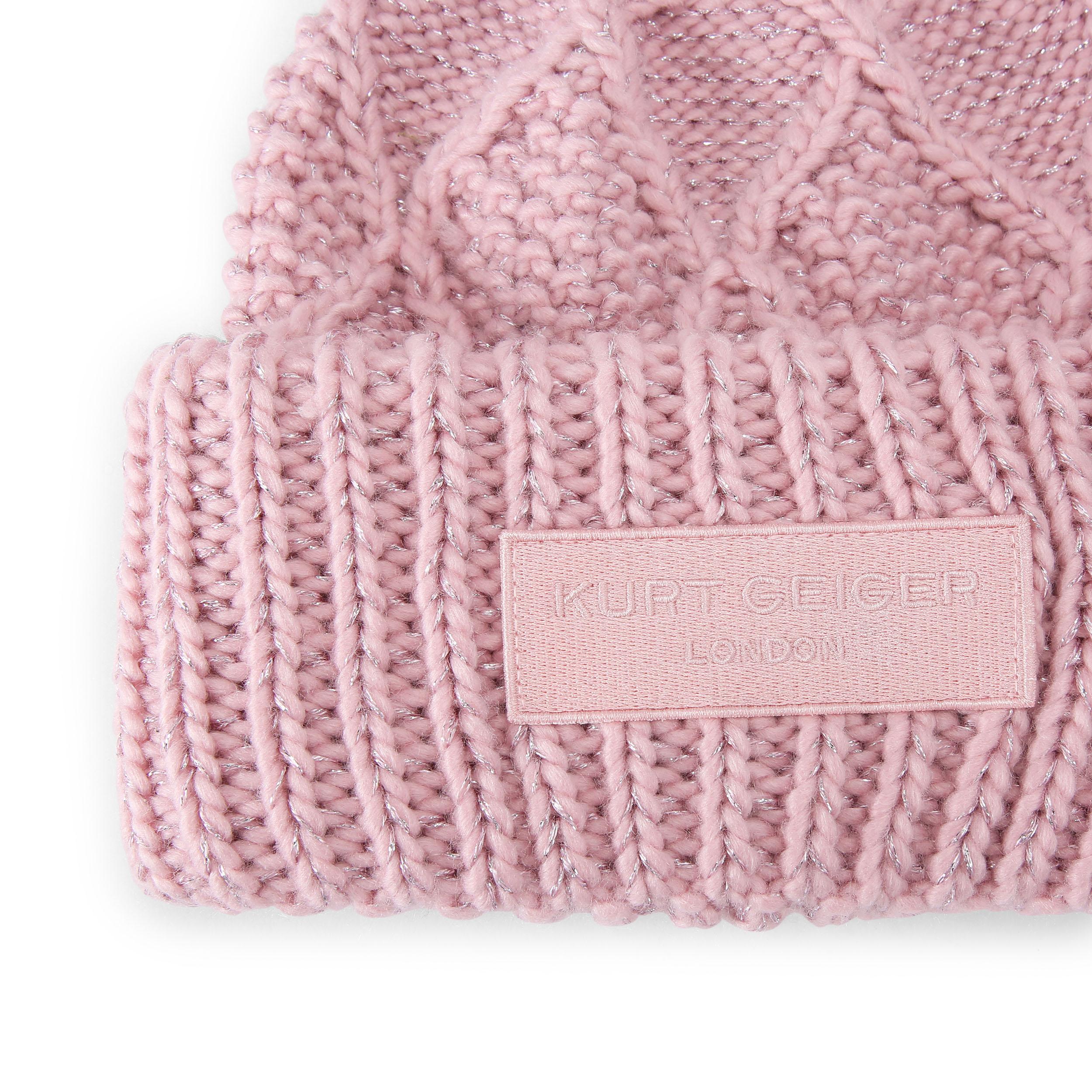 METALLIC KNIT BEANIE - KURT GEIGER LONDON HATS