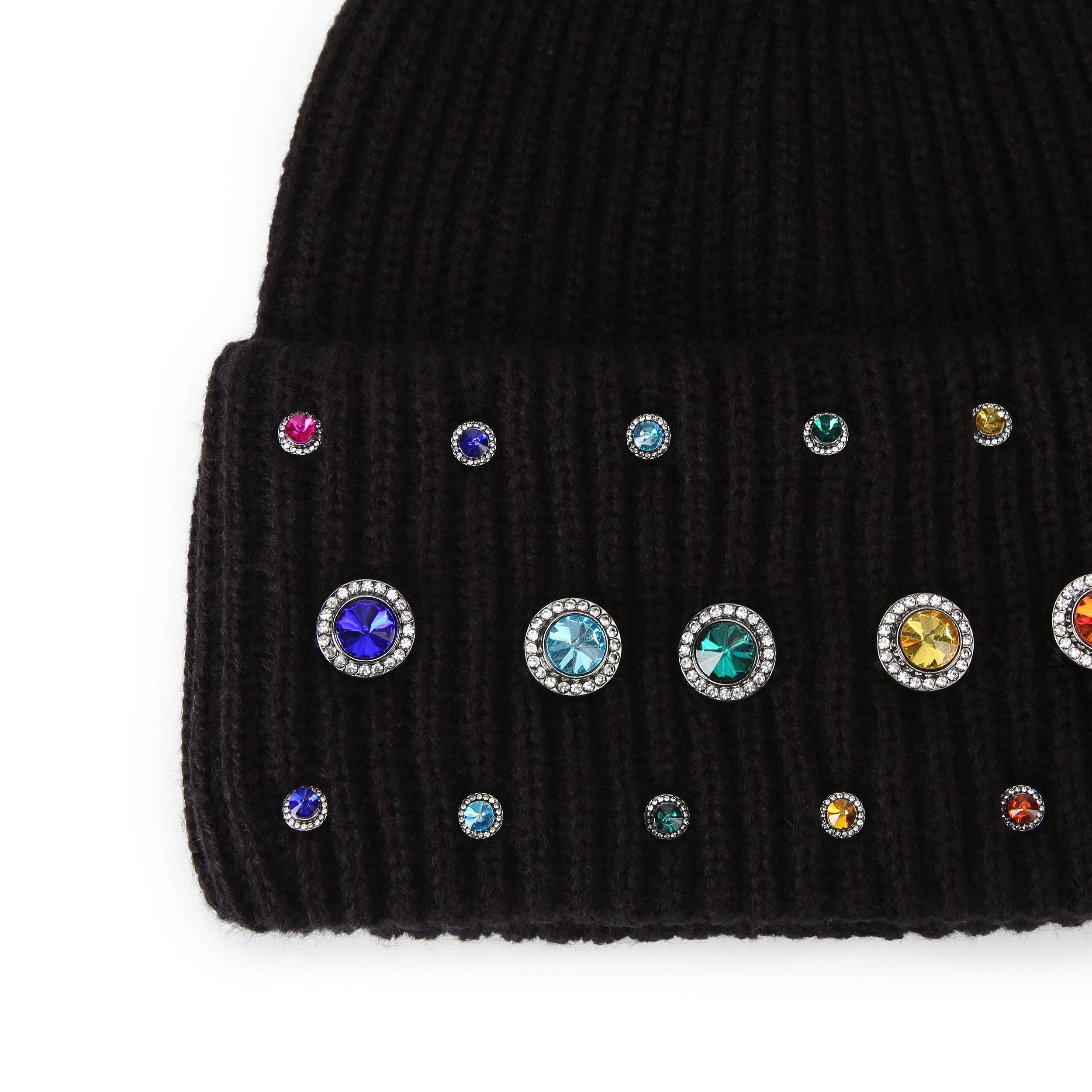 RAINBOW OCTAVIA CRYSTAL BEANIE - KURT GEIGER LONDON HATS display picture 1