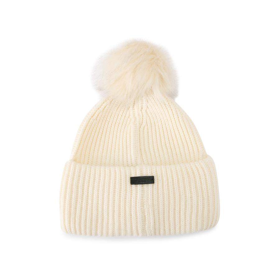 Bonnet Femme Cristaux Pompon - Doublure Polaire Hiver Chaud