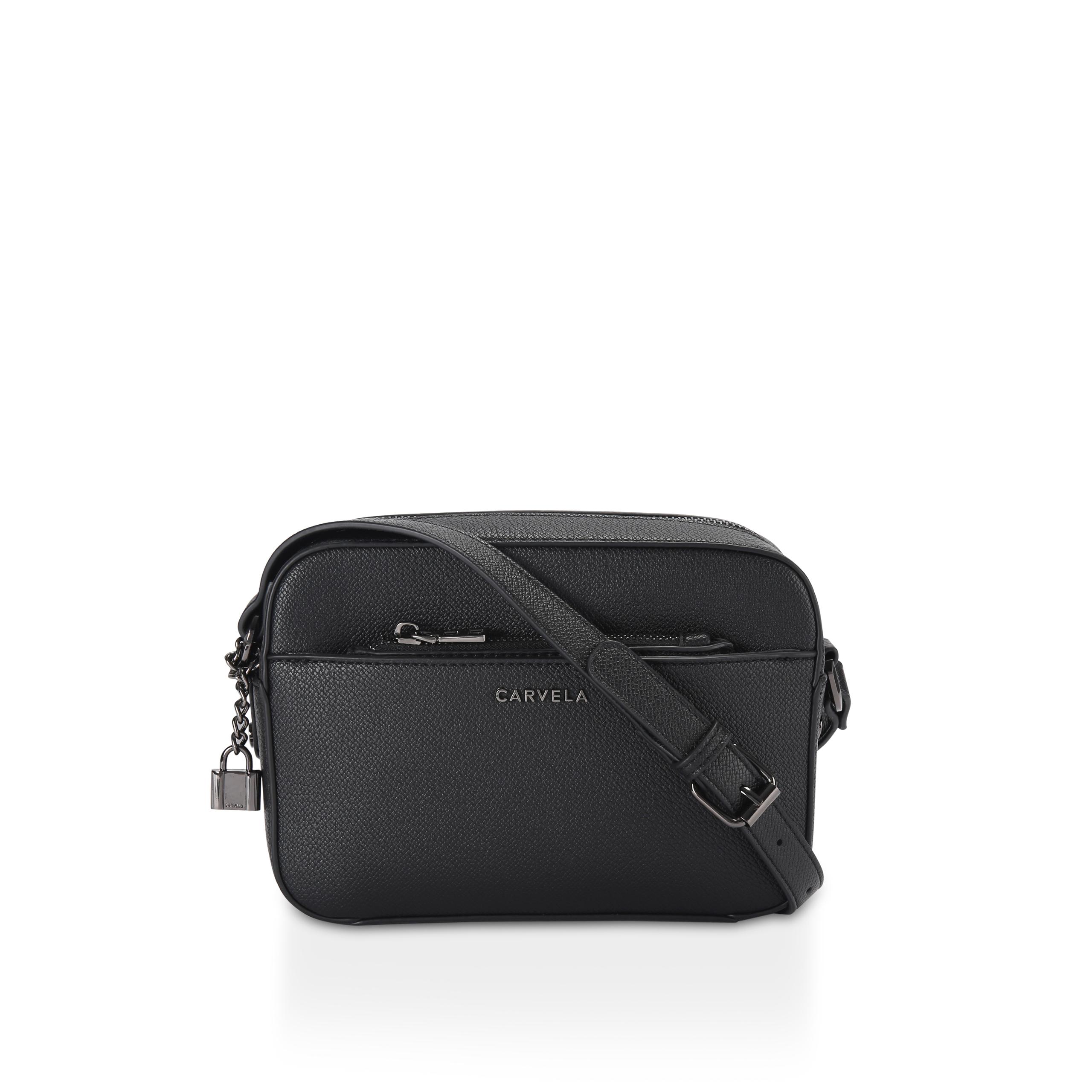 Black carvela crossbody bag sale