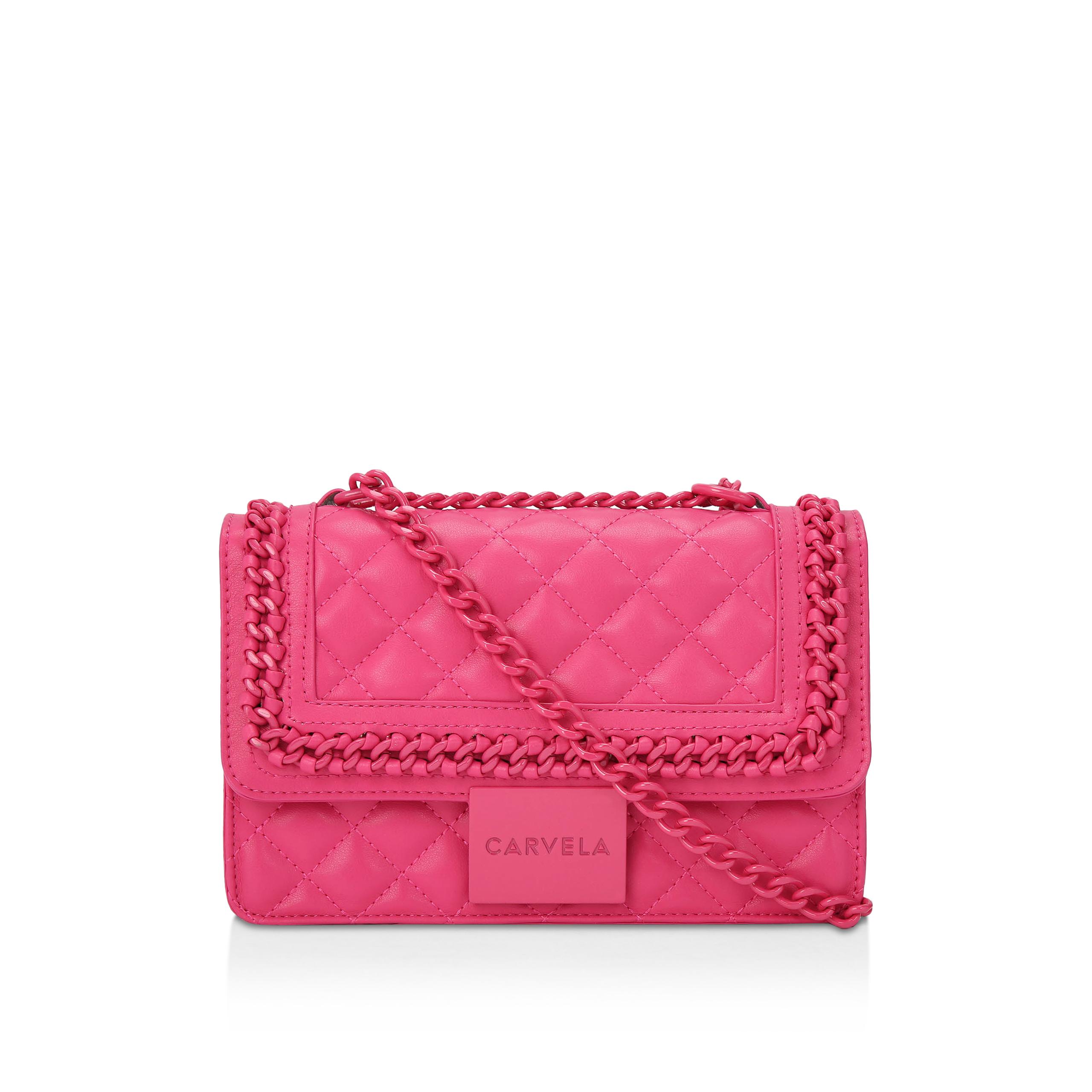 Pink quilted shoulder bag on sale