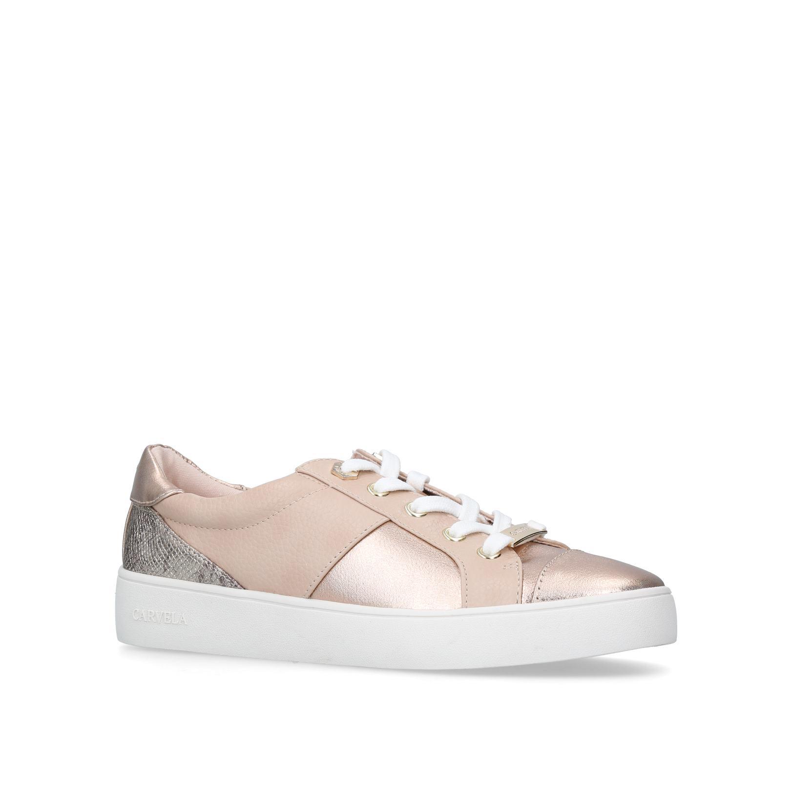 kurt geiger carvela rose gold carvela trainers