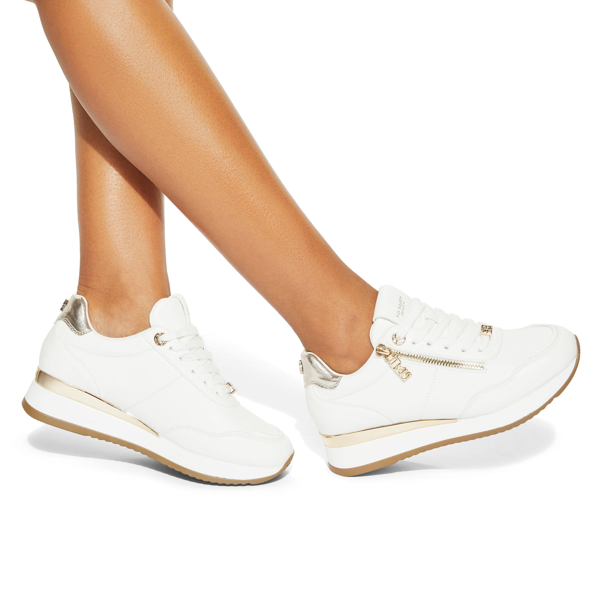 Womens white trainers kurt on sale geiger