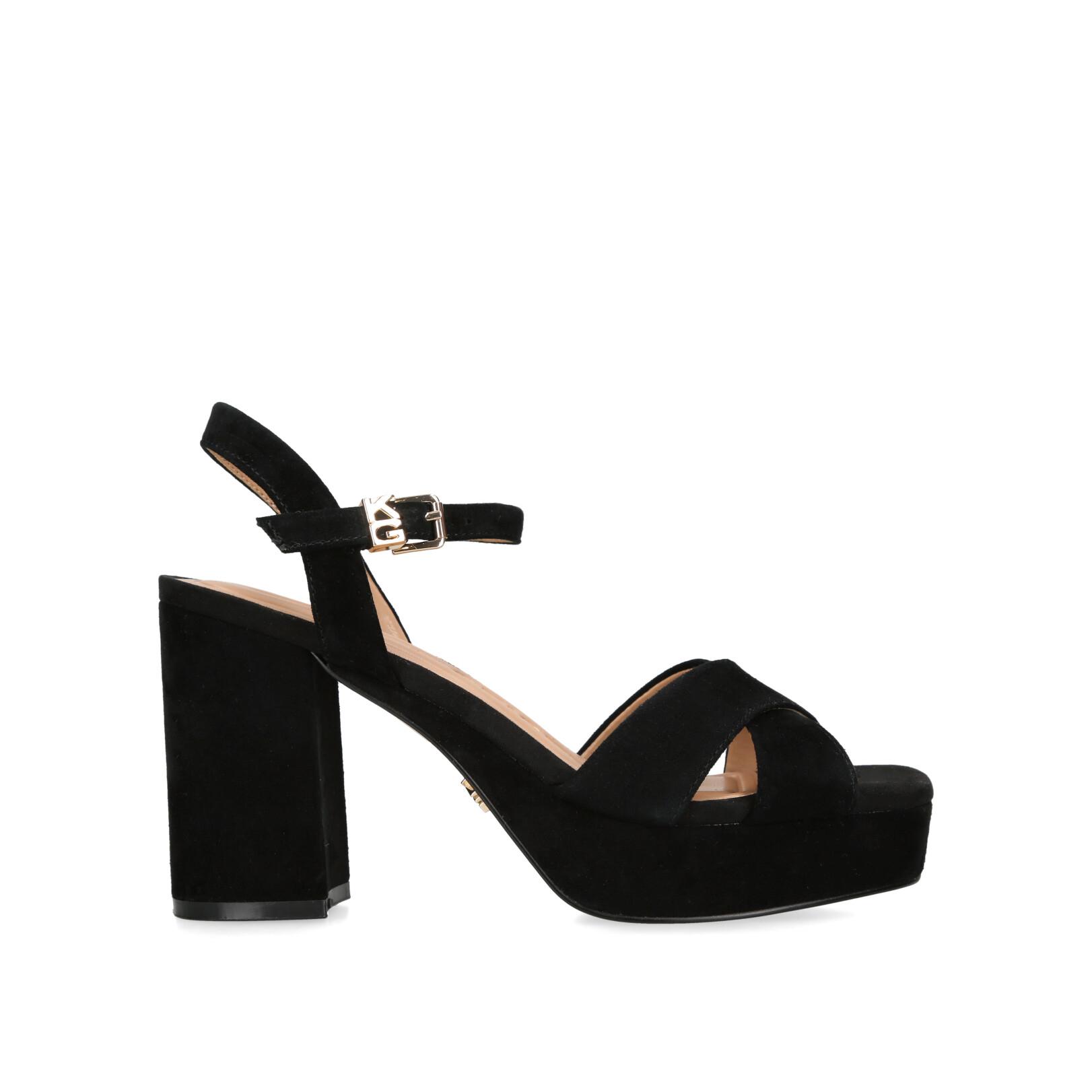 Black shops sandal platform shoes