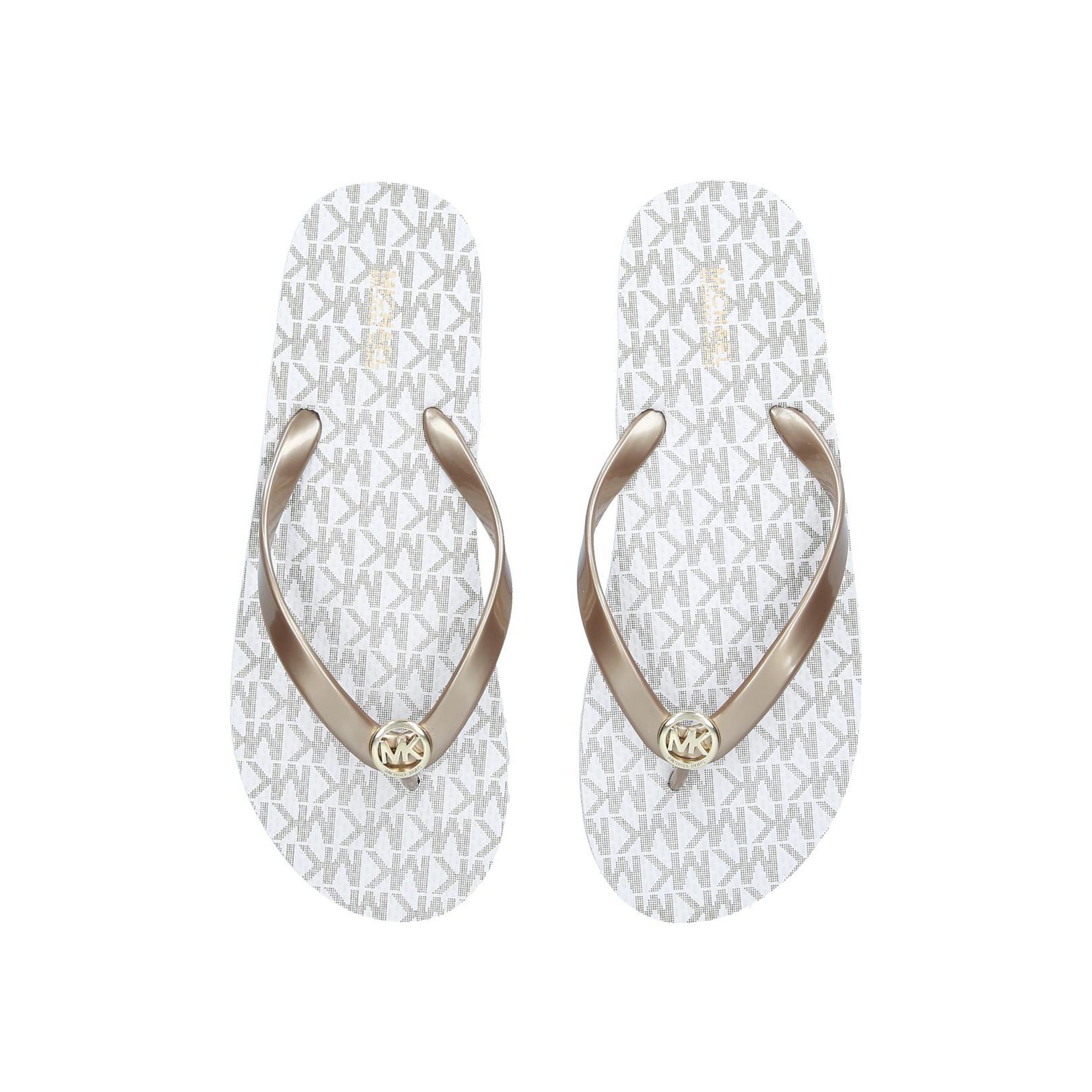 Michael kors gold flip flops online