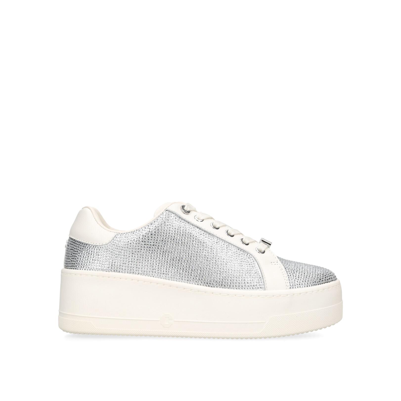 Carvela silver trainers online