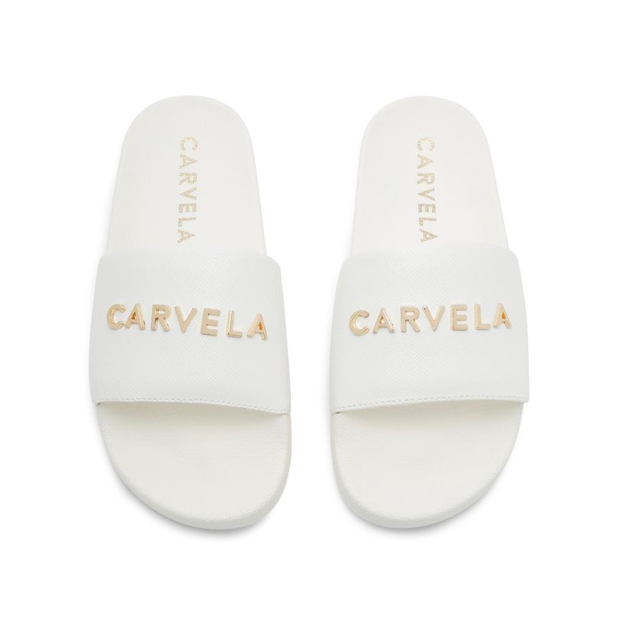 Carvela white flip flops deals