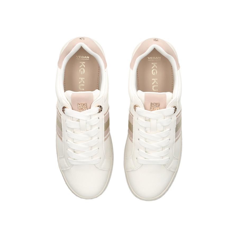 Kurt geiger white trainers womens online