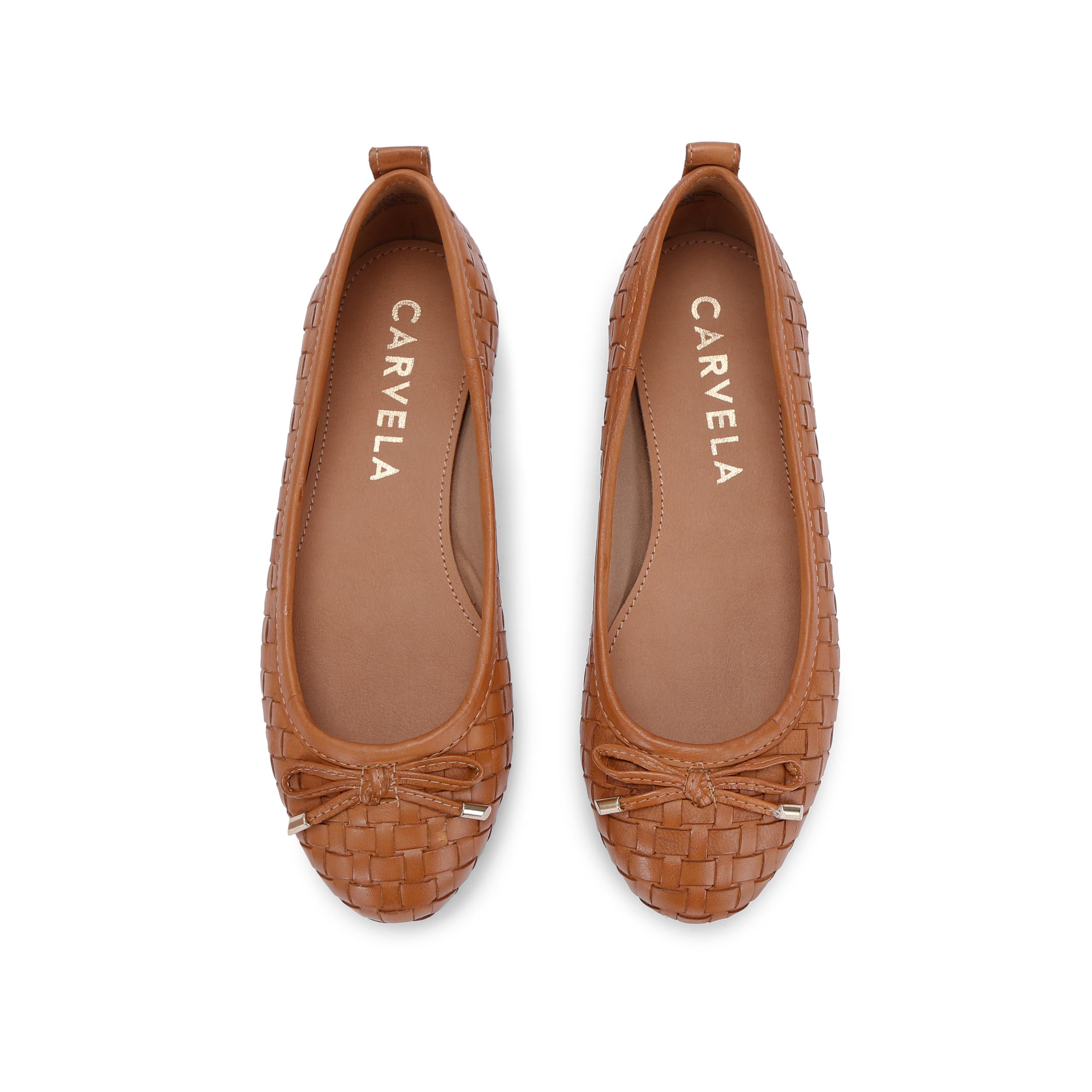 Tan leather ballet flats online