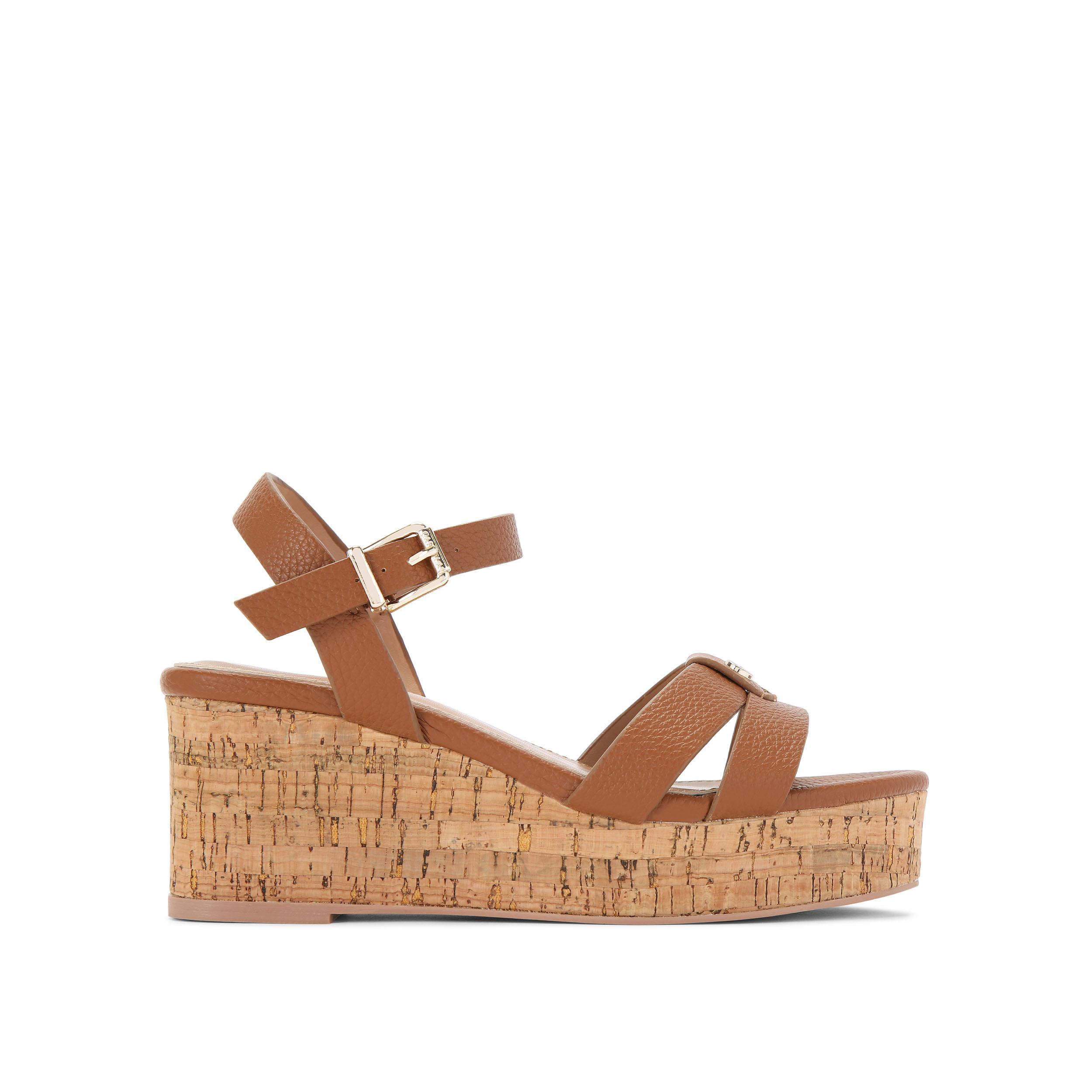 Carvela sparkle wedge heel sandals tan hotsell