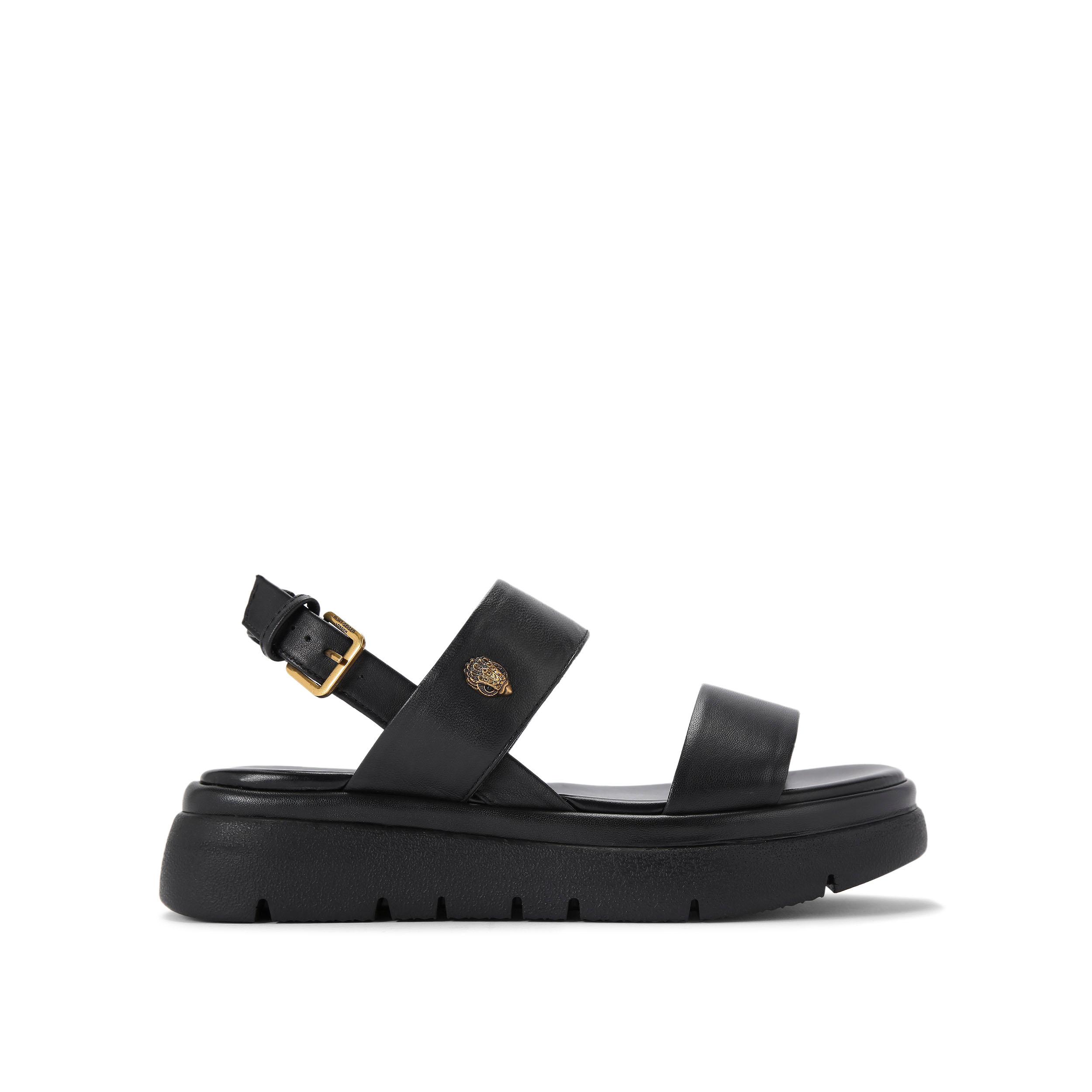 Black chunky strap sandals hotsell