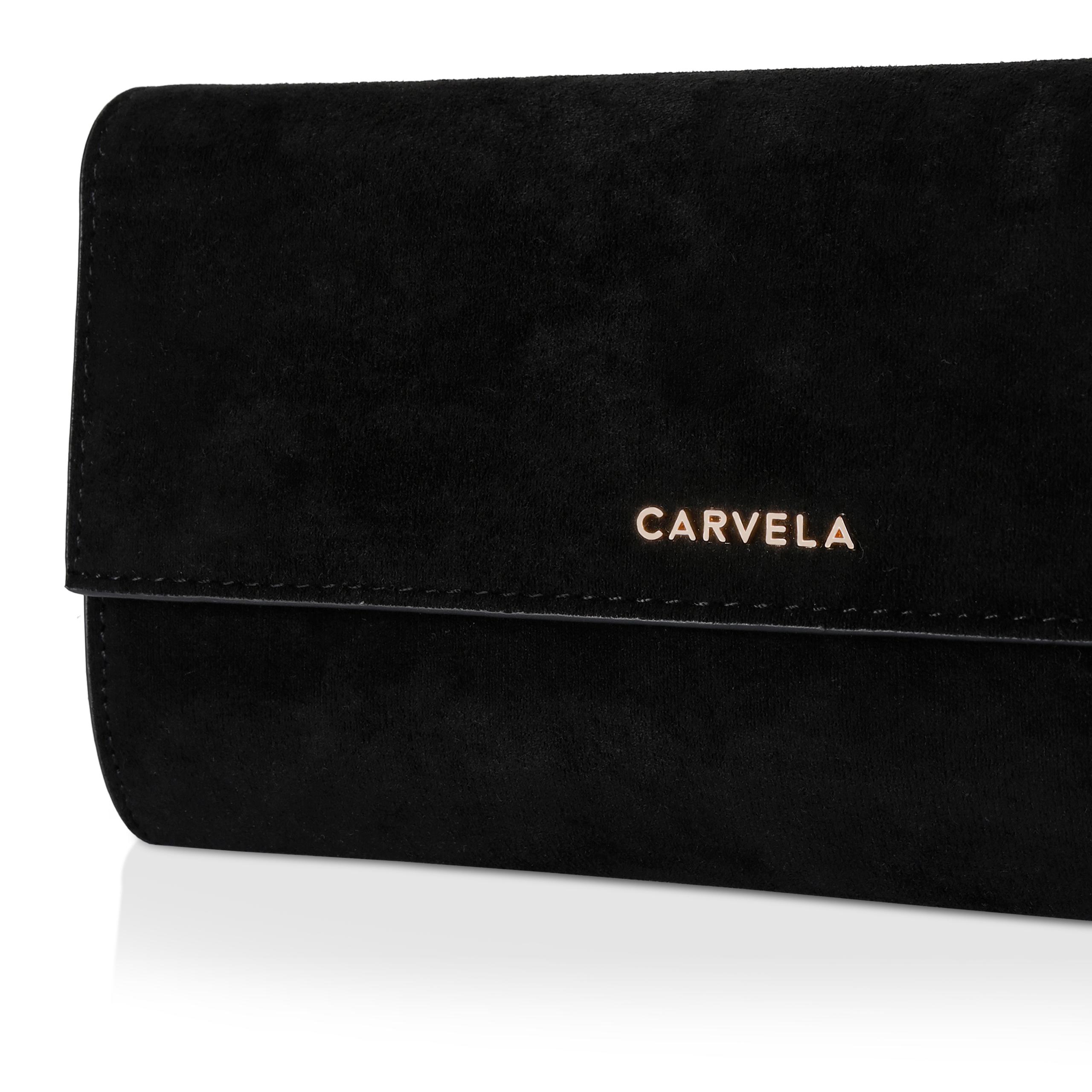 Black suede clutch bag online