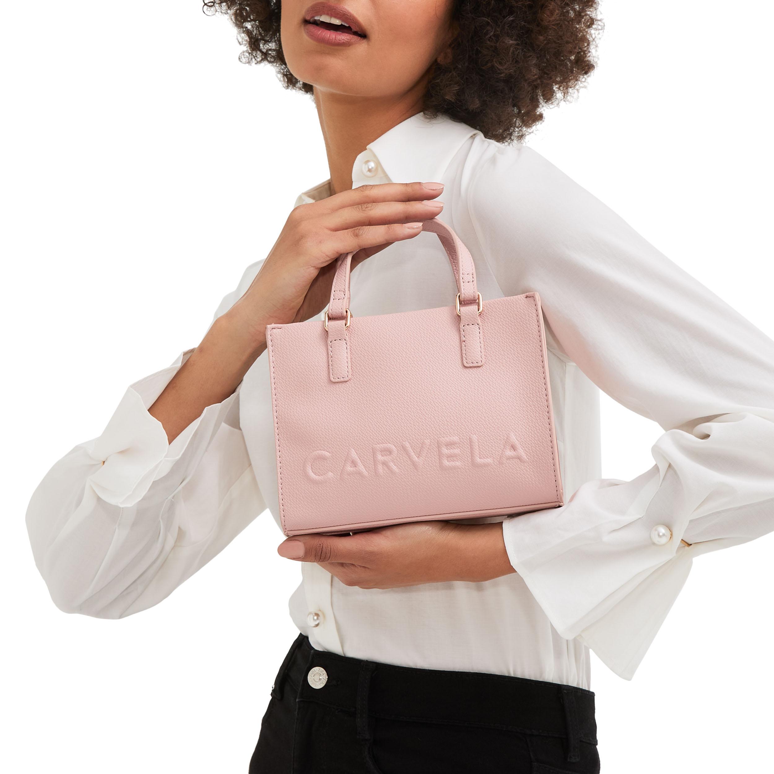 Pink mini tote bag best sale