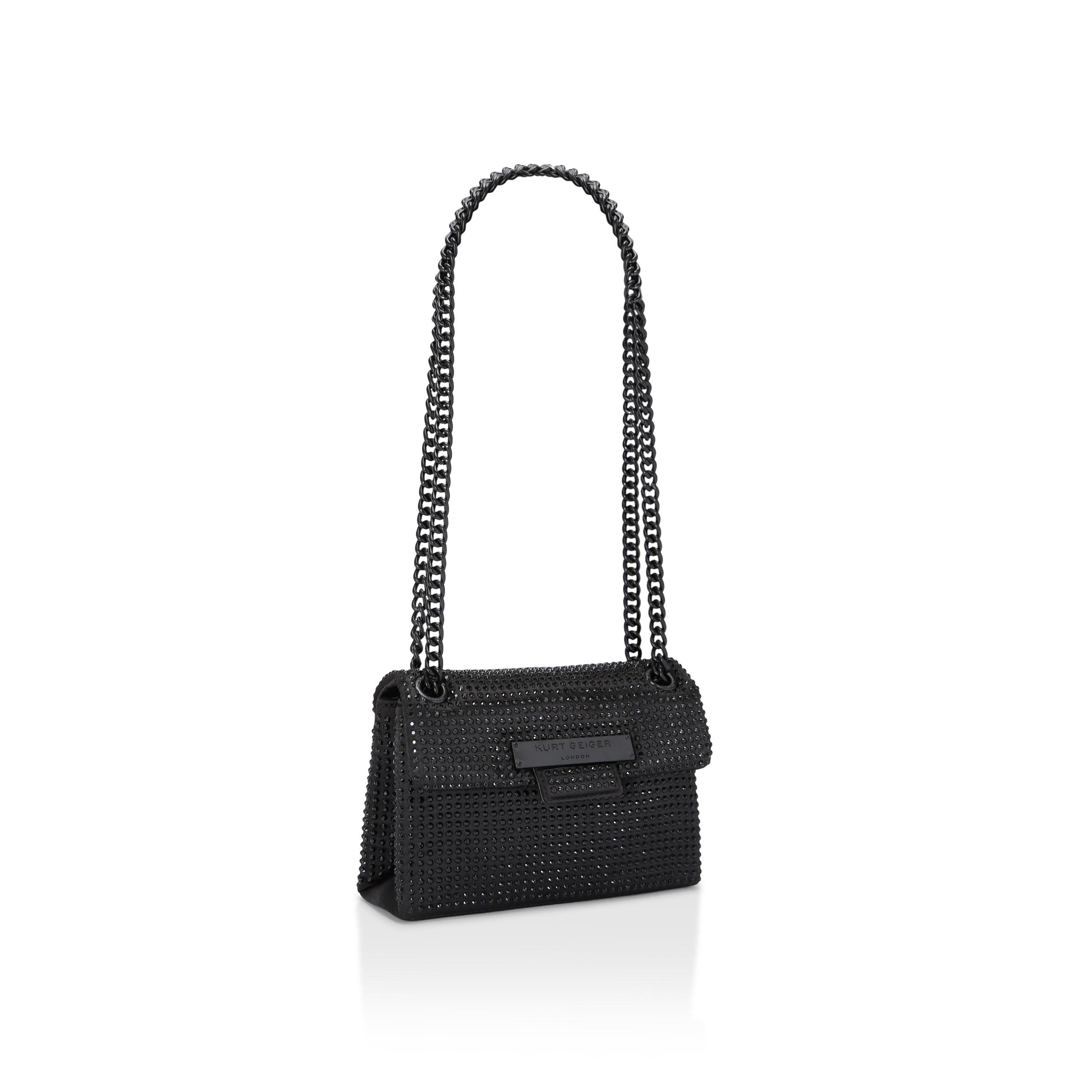 Black fabric shoulder bag hotsell