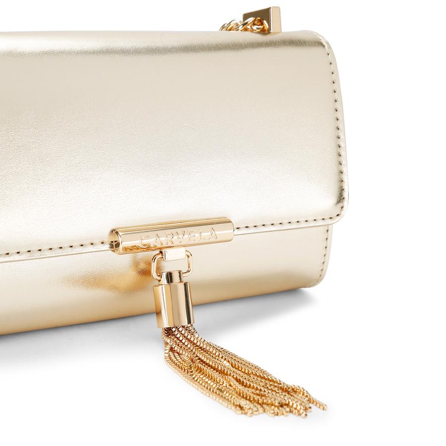 Gold tassel bag sale