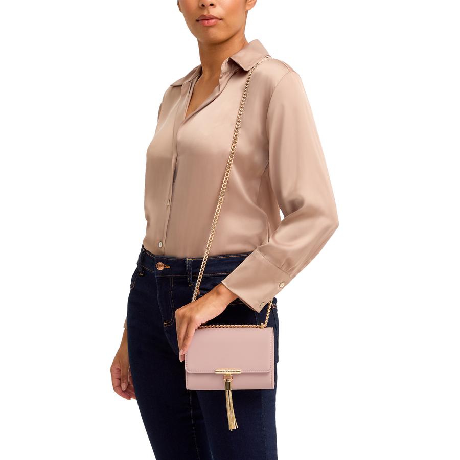 Pink tassel bag cheap