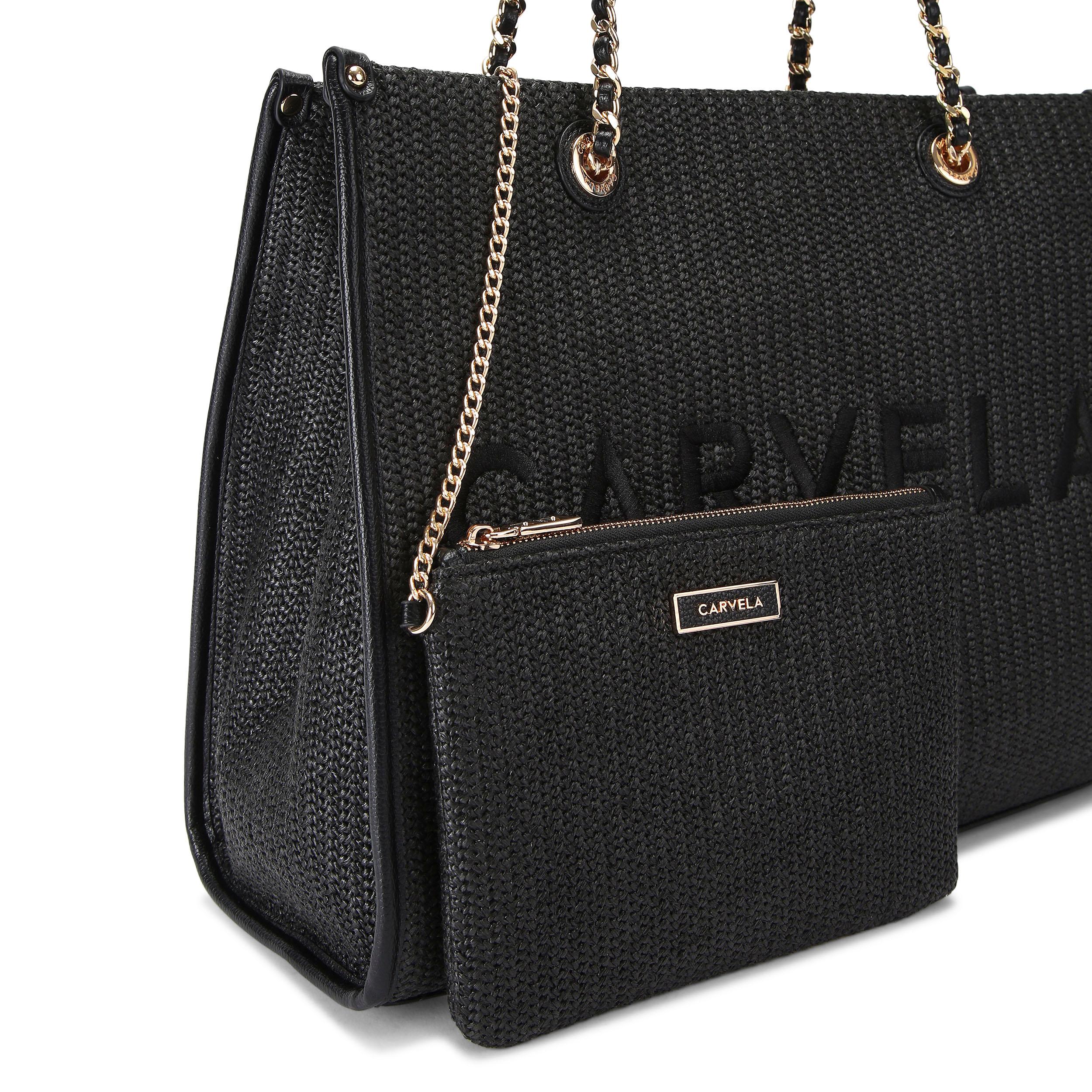 RAFFIA CHAIN TOTE CARVELA HANDBAGS