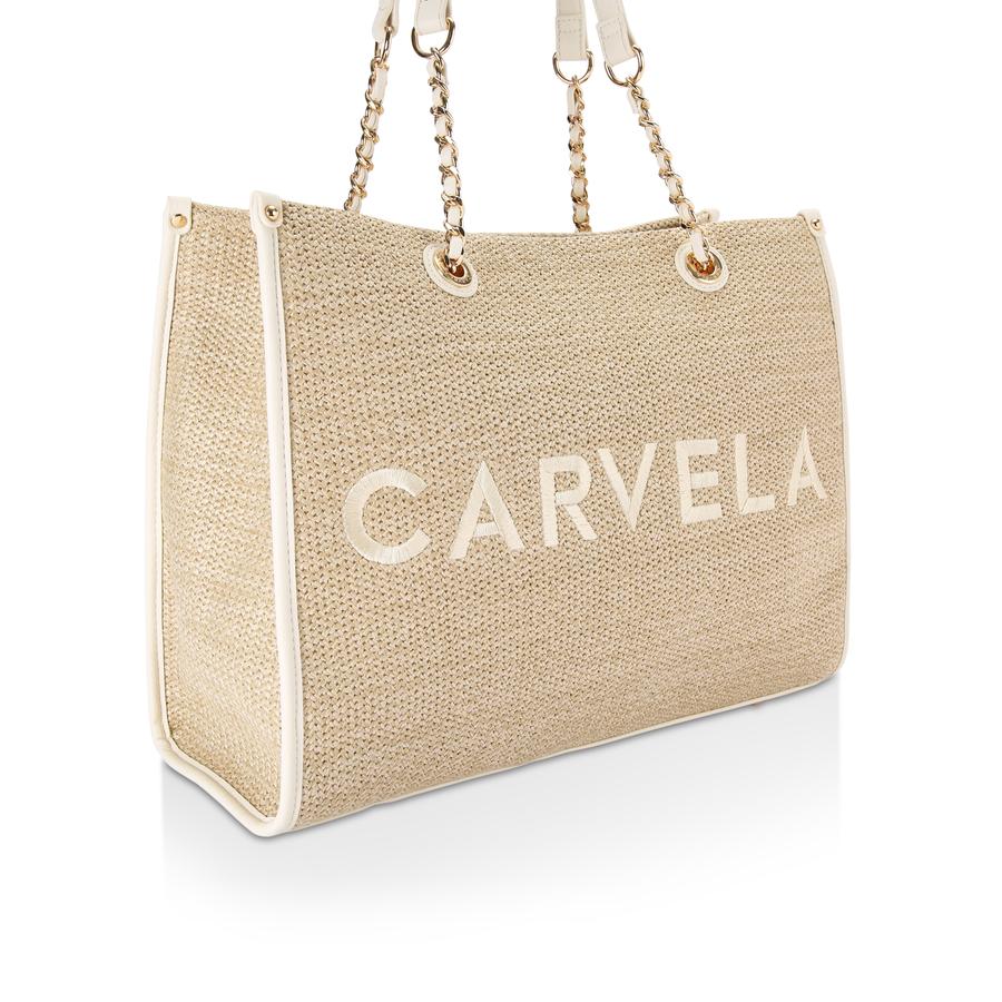 RAFFIA CHAIN TOTE CARVELA HANDBAGS