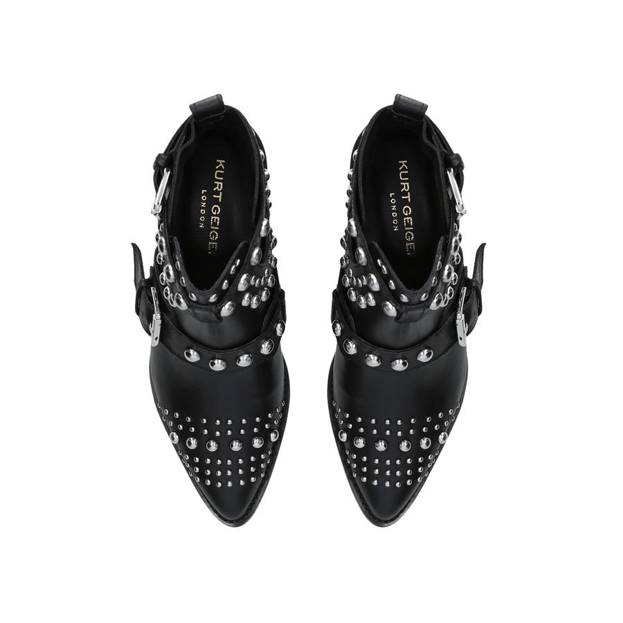 Kurt geiger black studded ankle boots hotsell