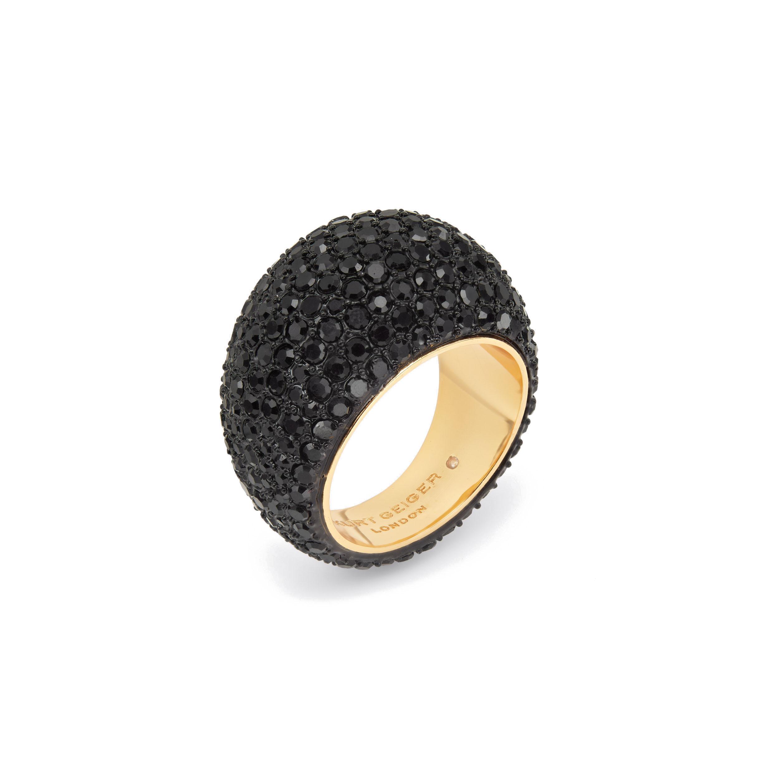 【BLACKPURPLE】[BLACKLABEL] GRAPE PAVE RING PAVE DOME RING - KURT GEIGER LONDON JEWELLRY