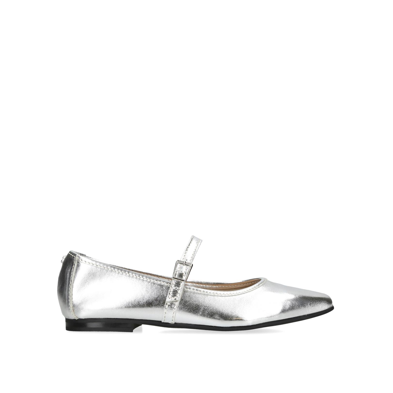 Silver flat dress shoes womens online