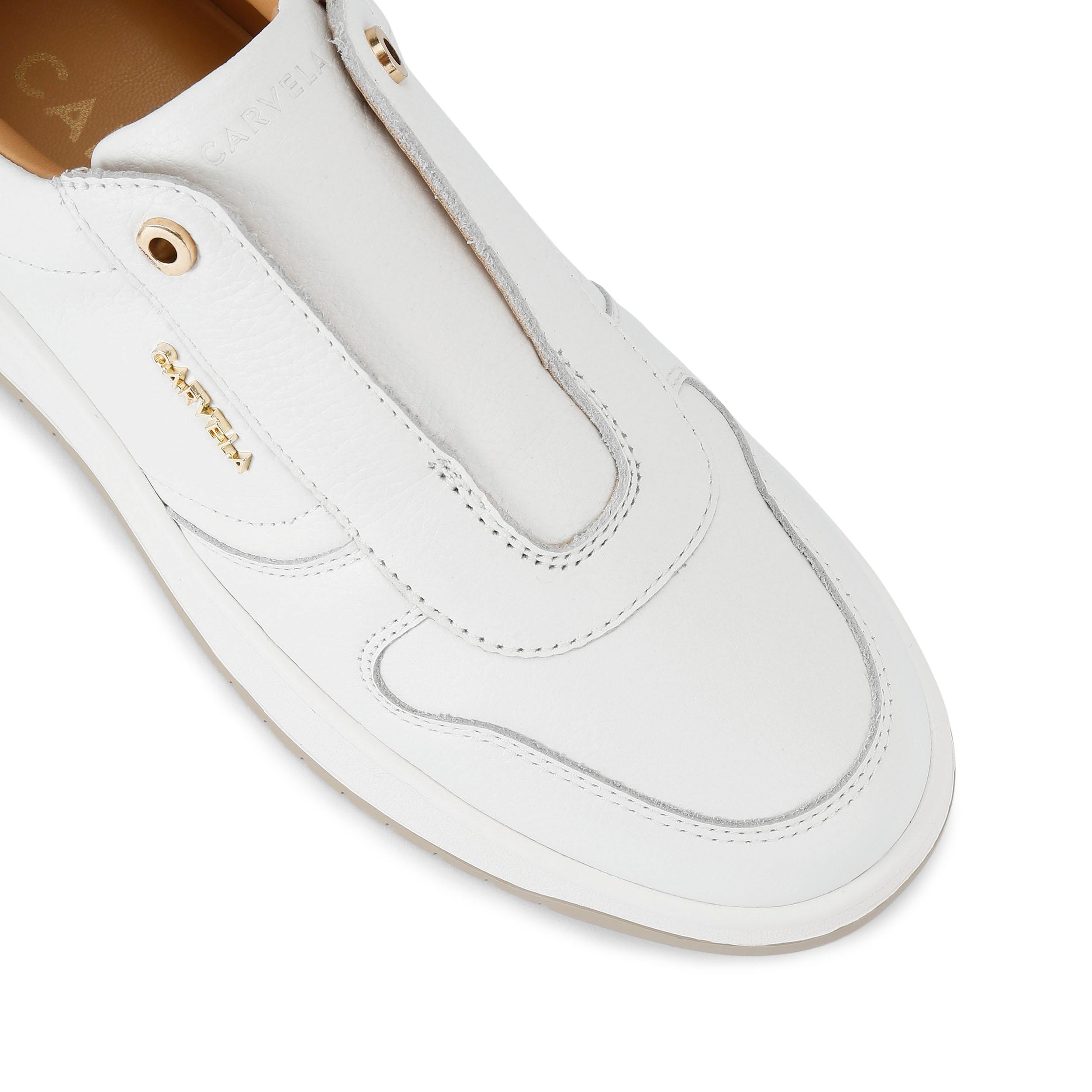 Laceless white shoes online