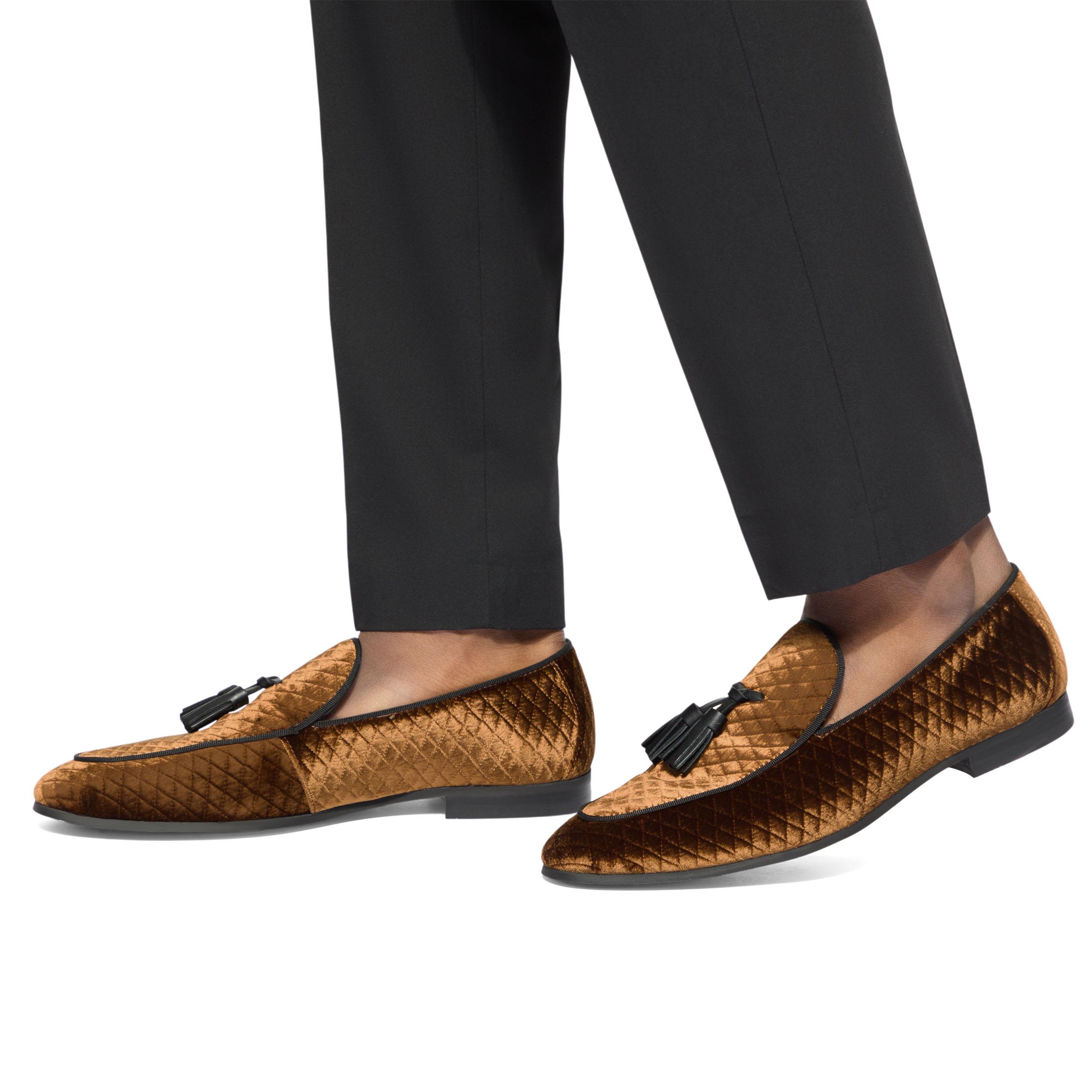 KURT GEIGER LONDON Henry Loafer Velvet Dark brown tassel-embellished quilted 8 BEDFORD TASSEL LOAFER Black Velvet Fabric Loafer by KURT  main image 4