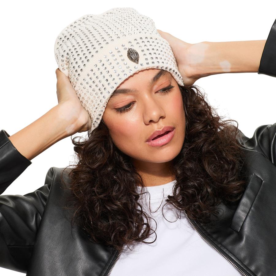 CRYSTAL EAGLE BEANIE - KURT GEIGER LONDON HATS