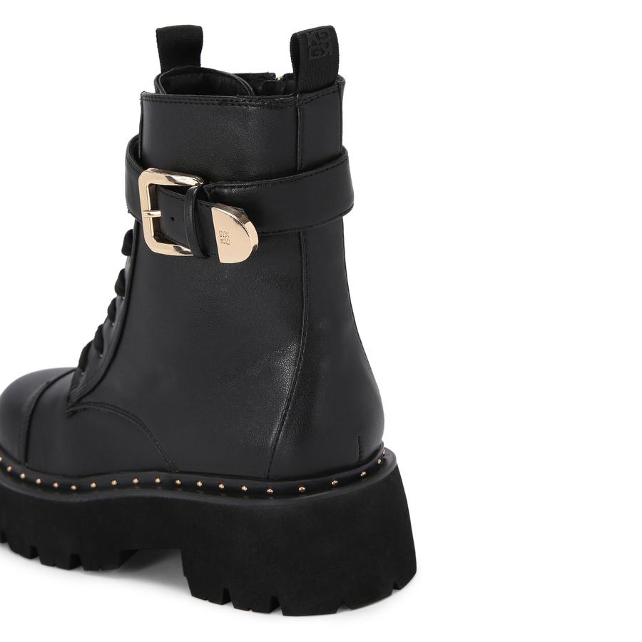 Katy TRIXIE2 Black Buckled Ankle Boots by KG KURT GEIGER