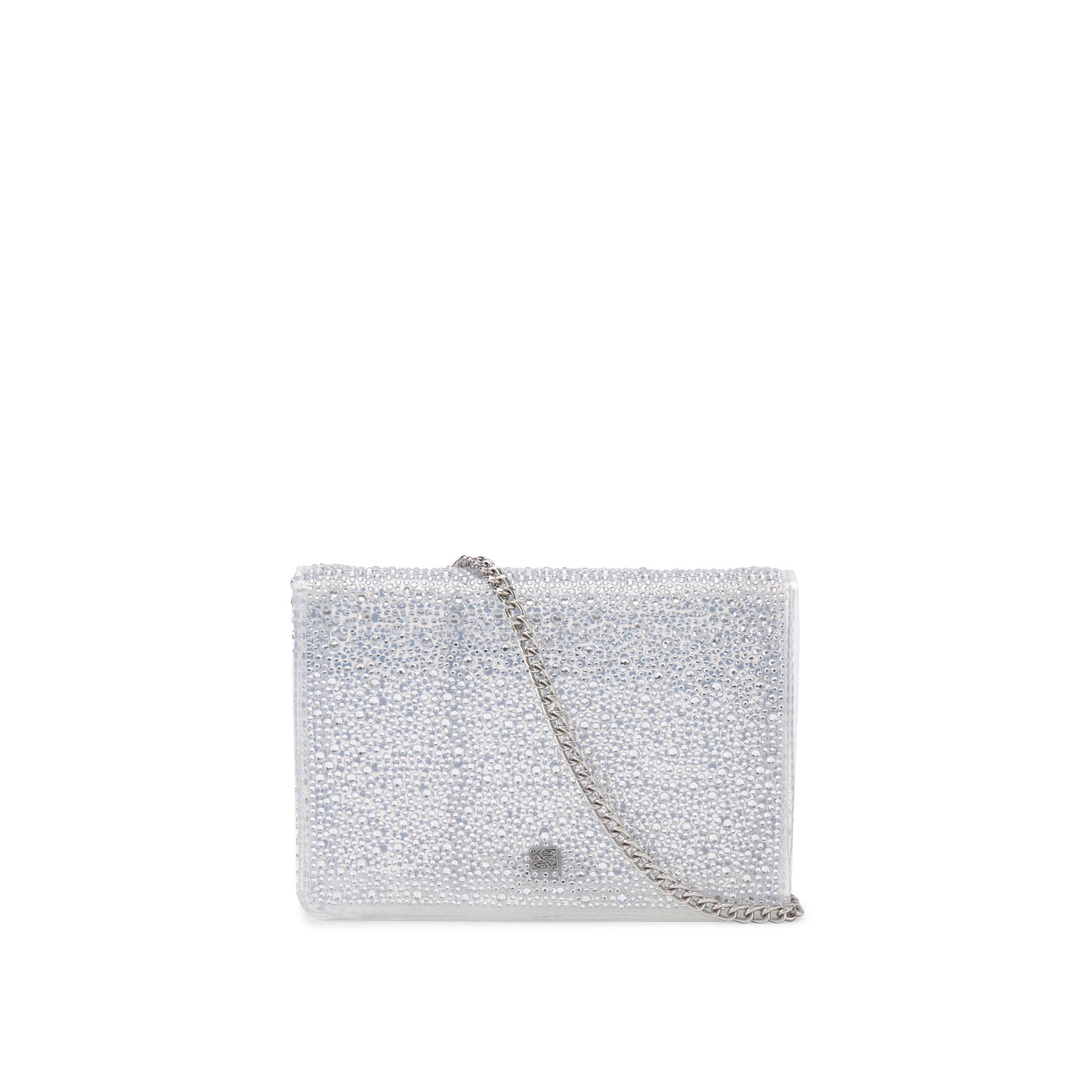 Kurt geiger silver clutch bag sale