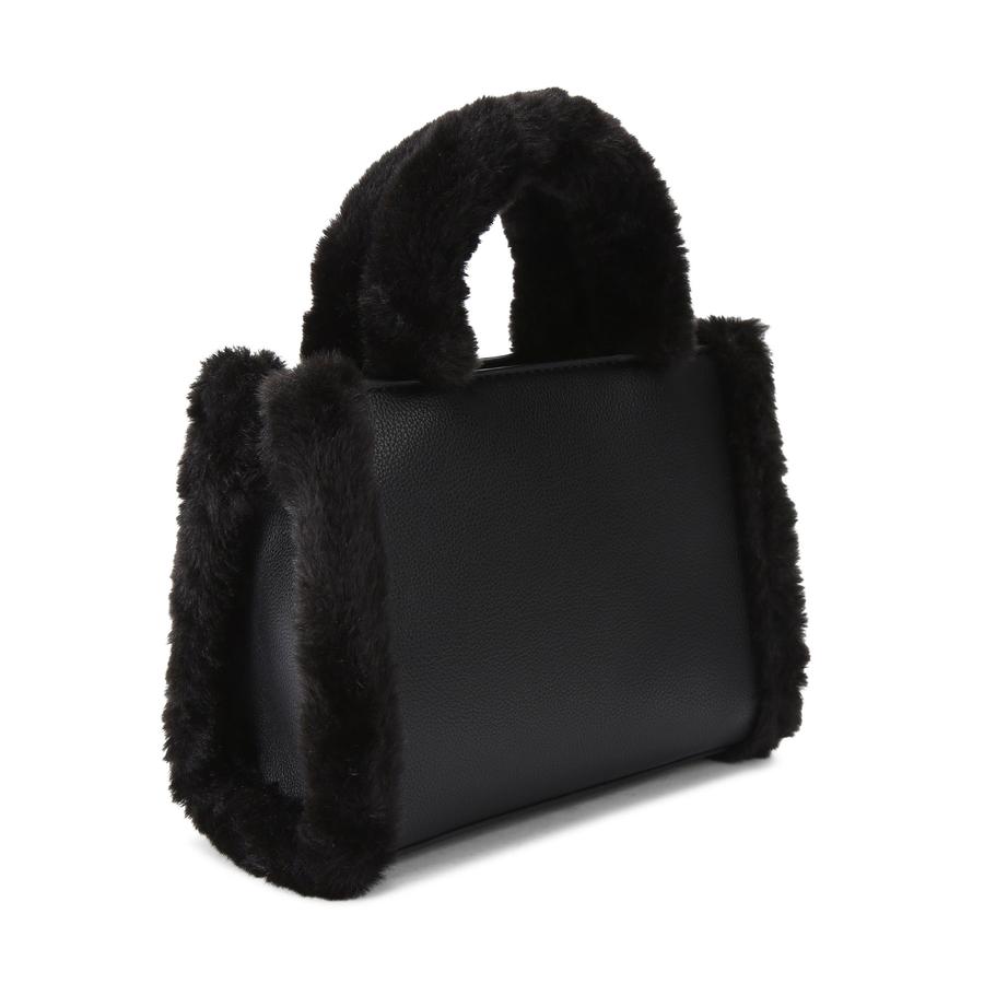 Black fur purse sale