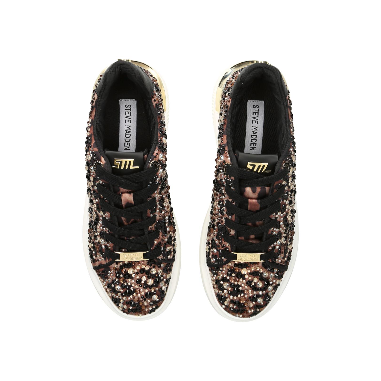 Steve Madden Girl's Jmadridd Sneaker - Low-Top Sporty Soccer-Inspired Kids Shoes