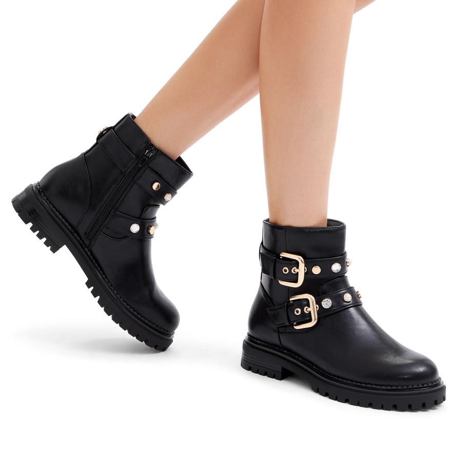 Jewelled biker boots best sale