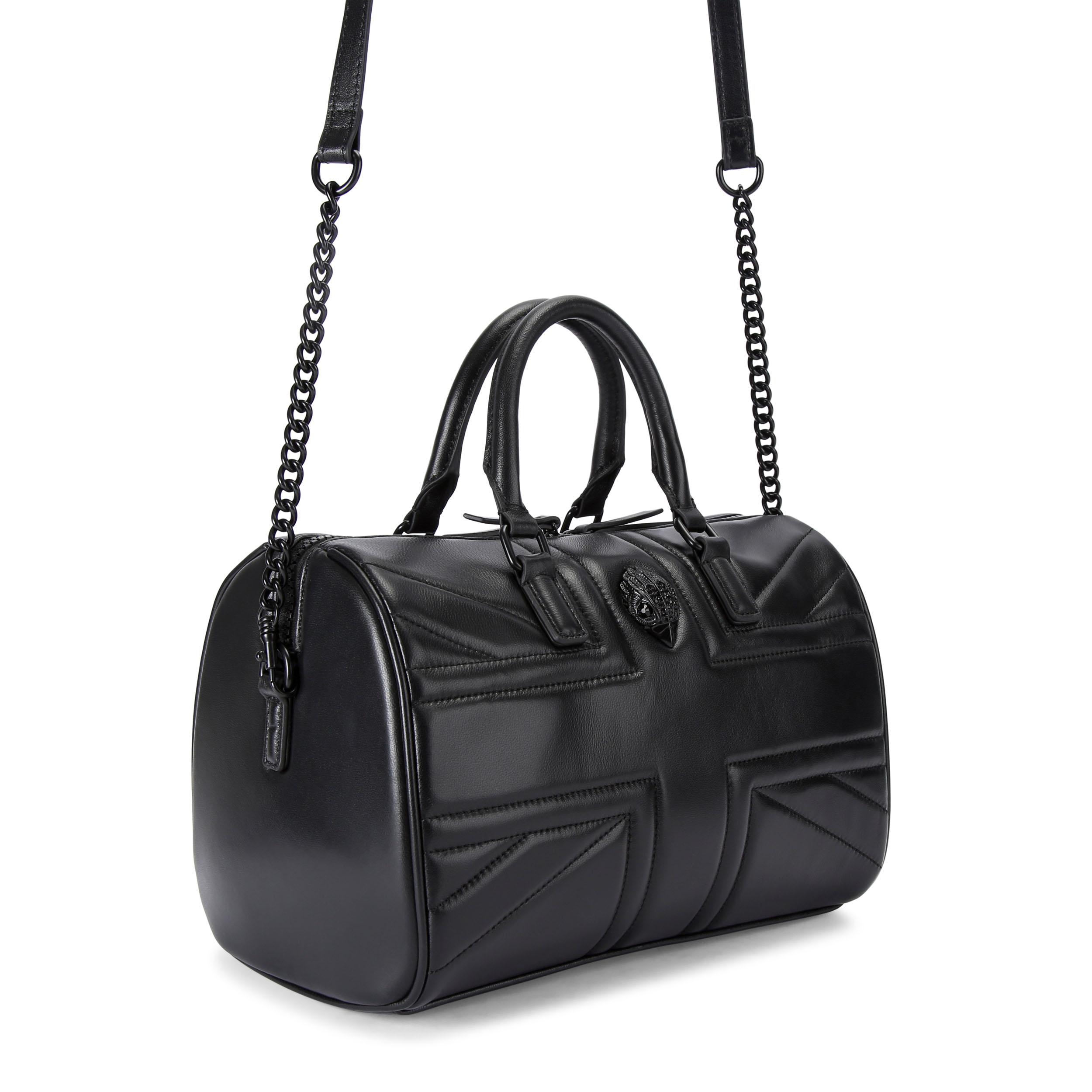バッグ D&G Patchwork Leather Boston Bag DG Girls bag in patchwork denim and plain calfskin in Denim