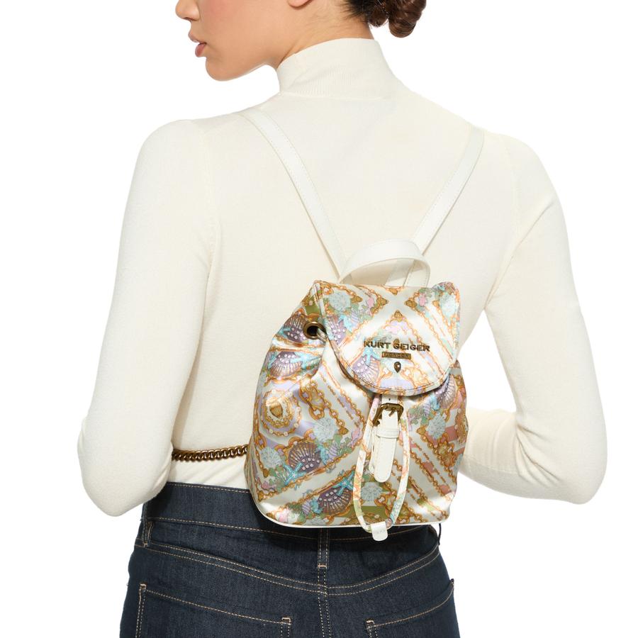 Kurt Geiger London Small Portobello Metallic Seascape Backpack Kurt Geiger London Portobello Small Backpack (Women  main image 3