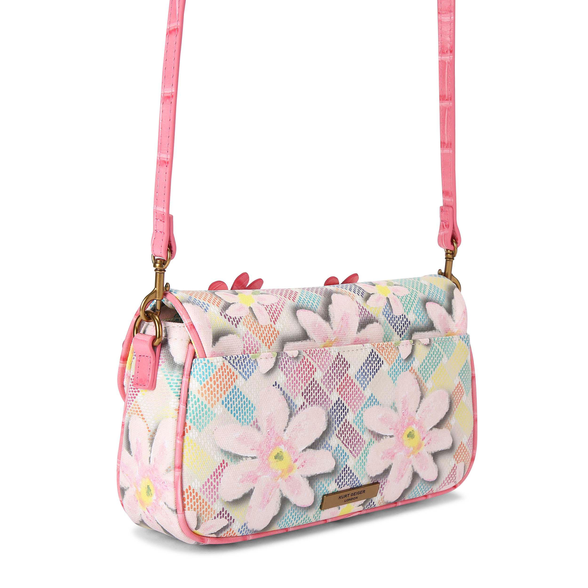 CAMDEN FLAP SH FLOWER - KURT GEIGER LONDON DAY BAGS